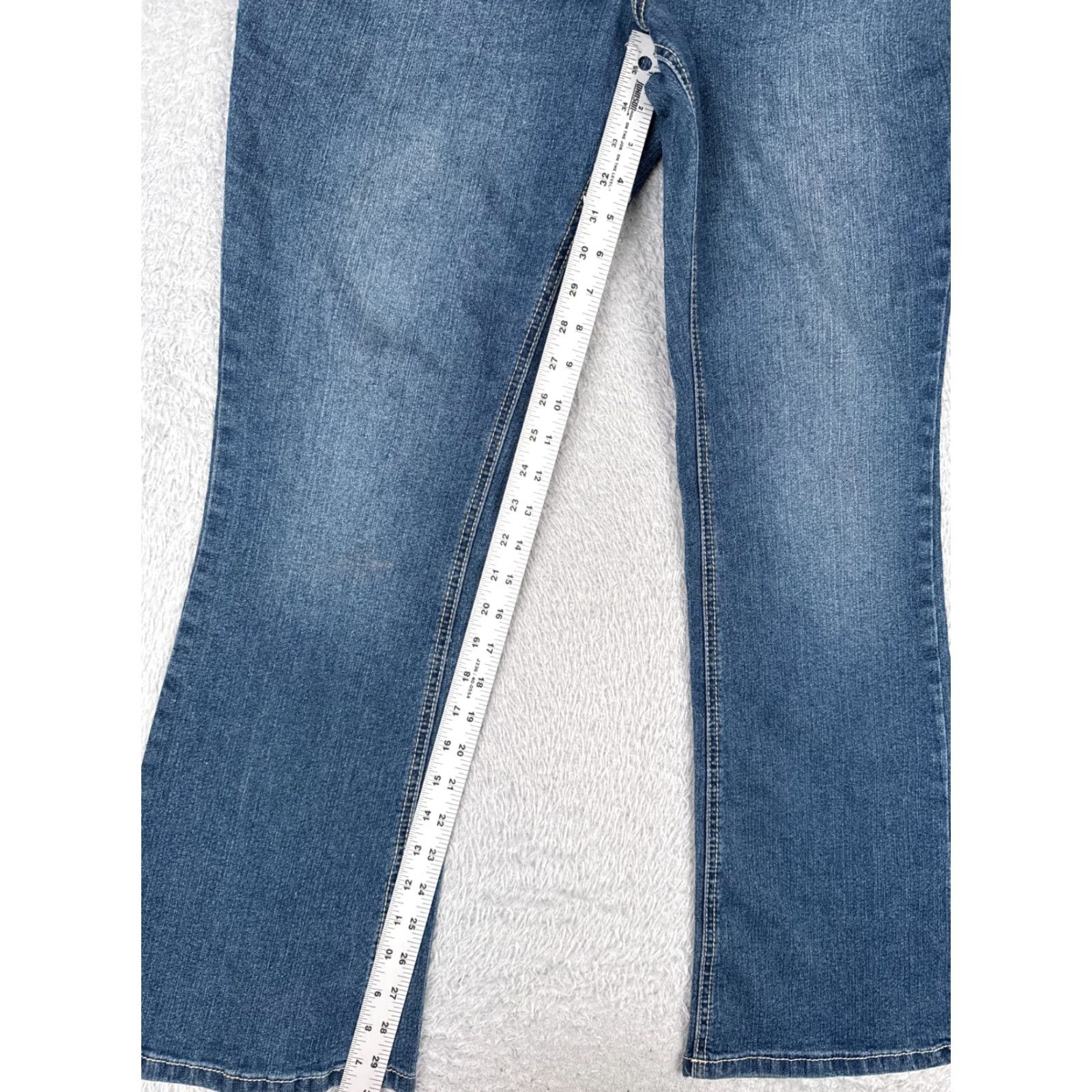 Denime Roz & Ali Jeans Women 16 Blue Denim Bootcut Mid Rise 35x30 Size 38" / US 16 / IT 52 - 7 Thumbnail