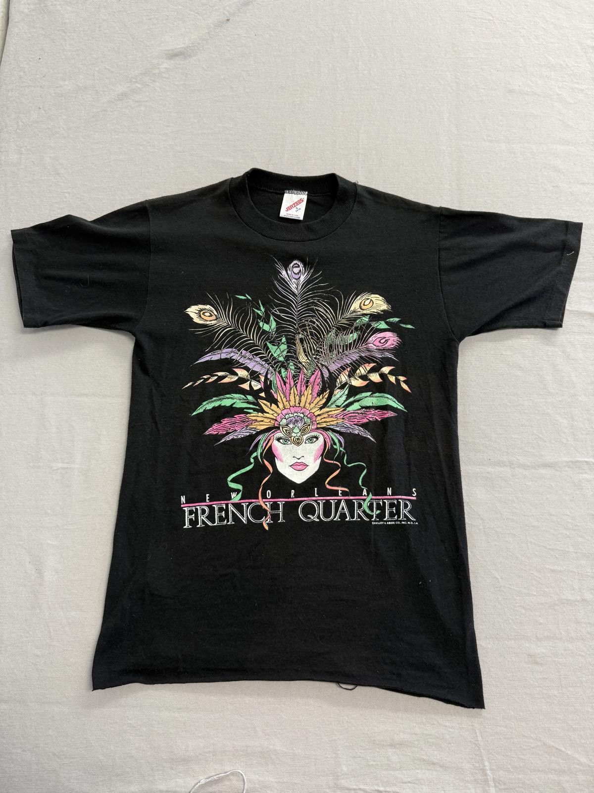 Jerzees Vintage 80s Mardi Gras T-shirt New Orleans French Quarter S Size US S / EU 44-46 / 1 - 1 Thumbnail