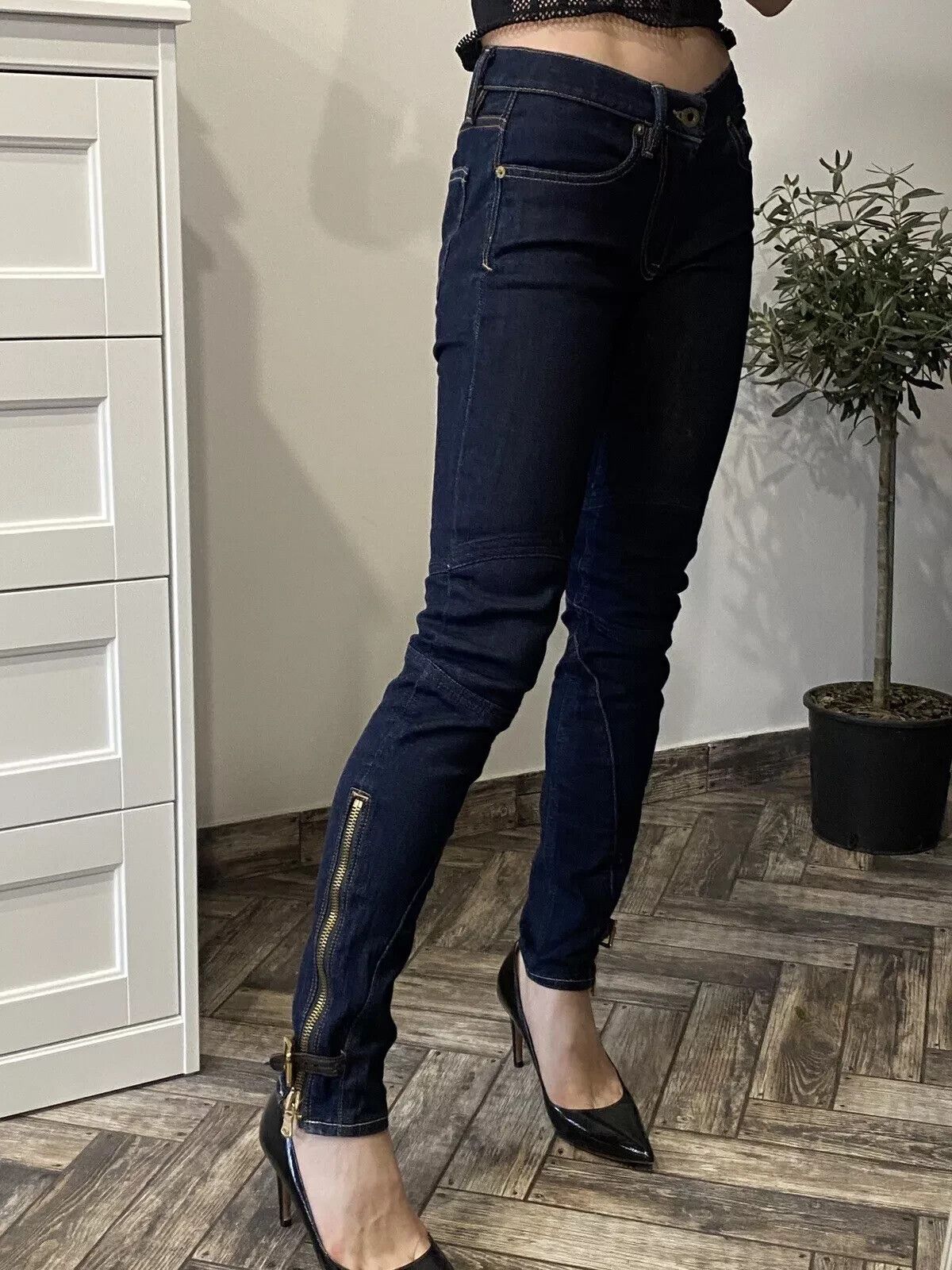 Ralph Lauren Ralph Lauren Women’s Zip Biker Skinny Horse Ridding Jeans Size 25" / US 0 / IT 36 - 5 Thumbnail