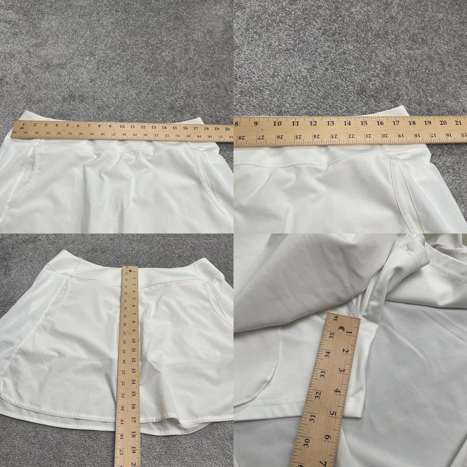 Puma Puma Skort Womens 2XL White Skirt Short Active Stretch Pockets Logo Pull On Sport Skirt Size 40" / US 18 - 8 Thumbnail