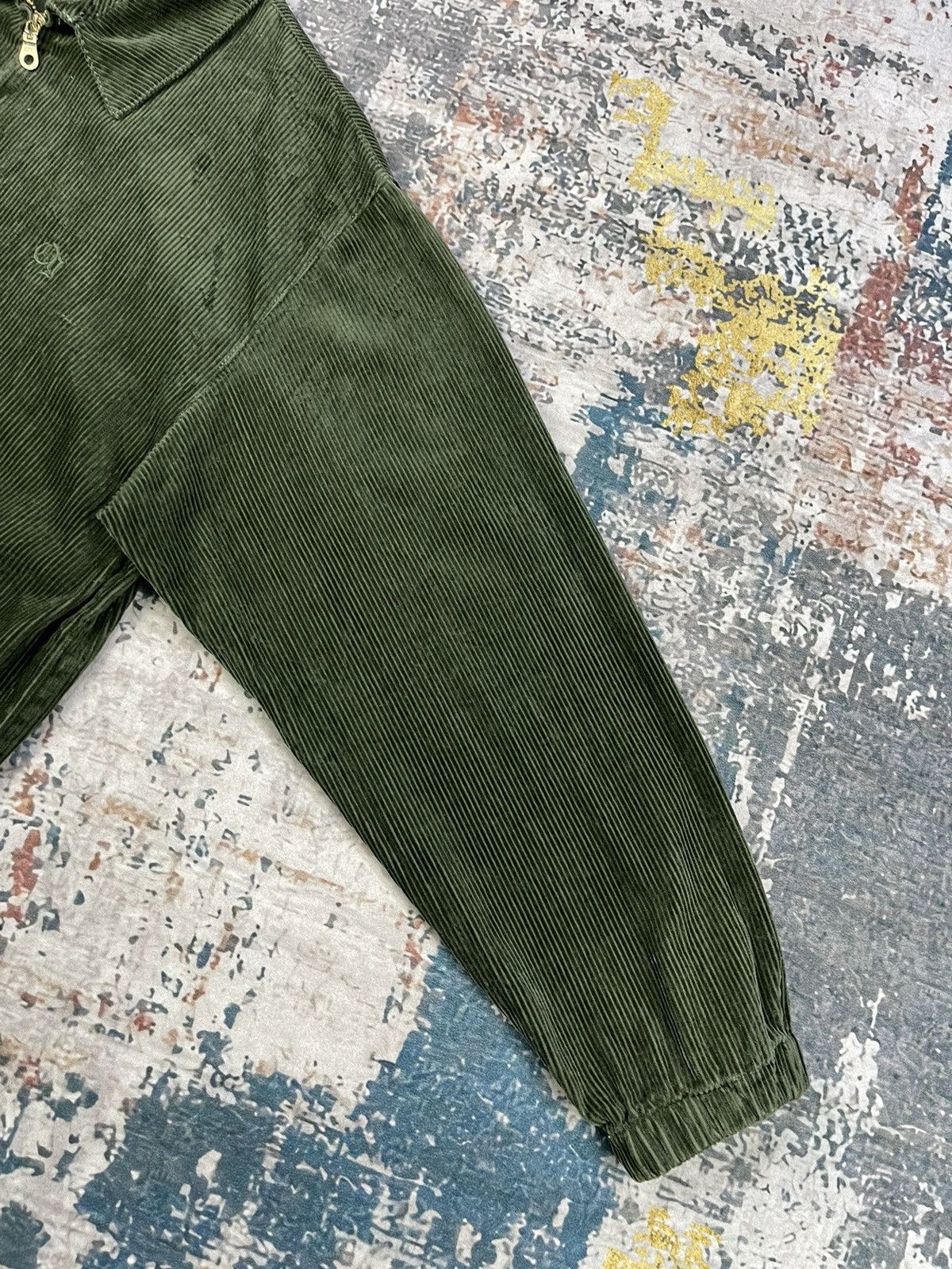 Japanese Brand Oh! The Guilt Corduroy Moss Green Zipper Jackets Size US L / EU 52-54 / 3 - 6 Thumbnail