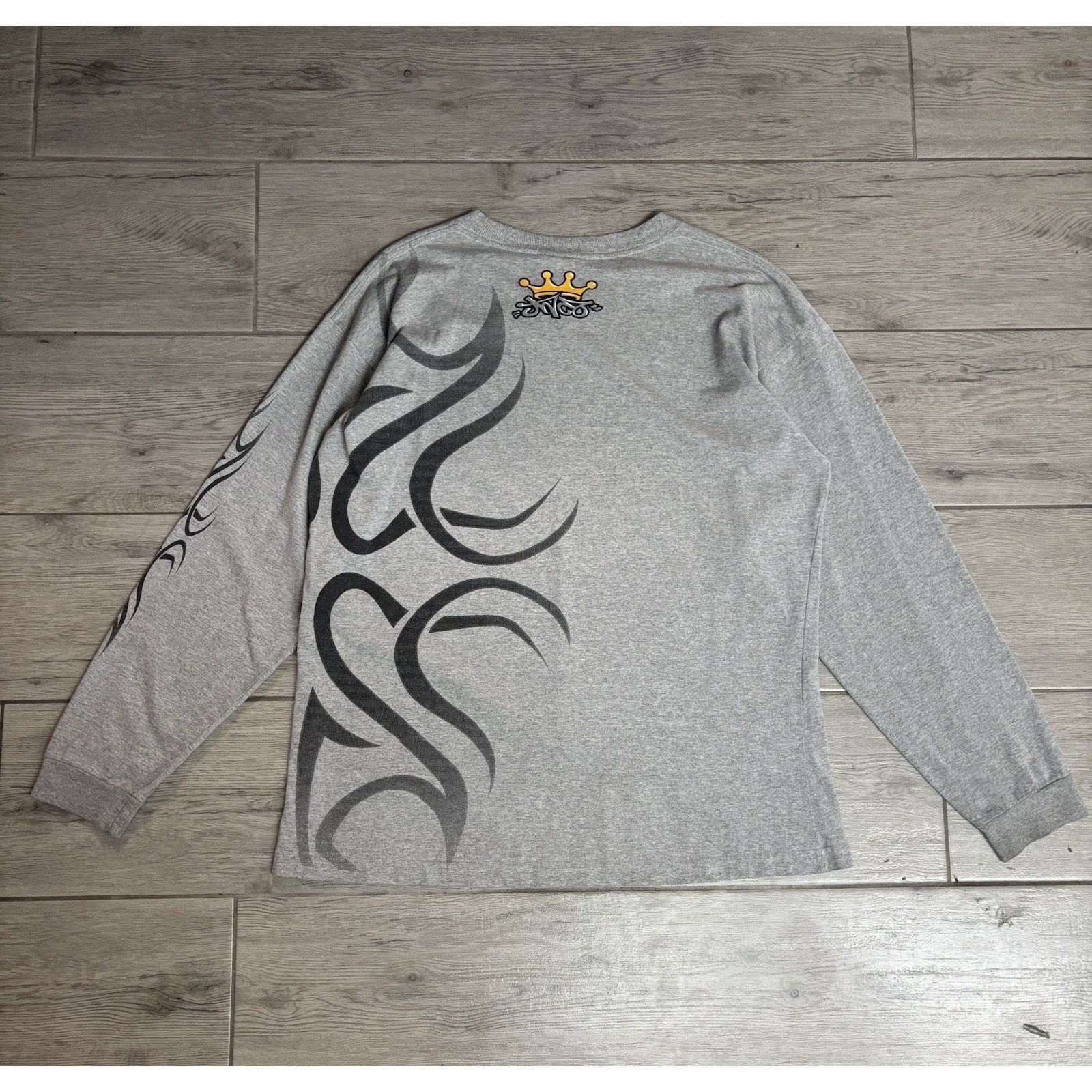 JNCO Vintage Y2K Jnco Jeans Long Sleeve Flames Skull Shirt Xl/2XL Size US XL / EU 56 / 4 - 8 Thumbnail