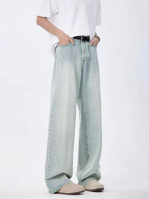 Japanese Brand Kanako x Inoue Light Blue High Street Vintage Loose Jeans Size US 32 / EU 48 - 8 Thumbnail