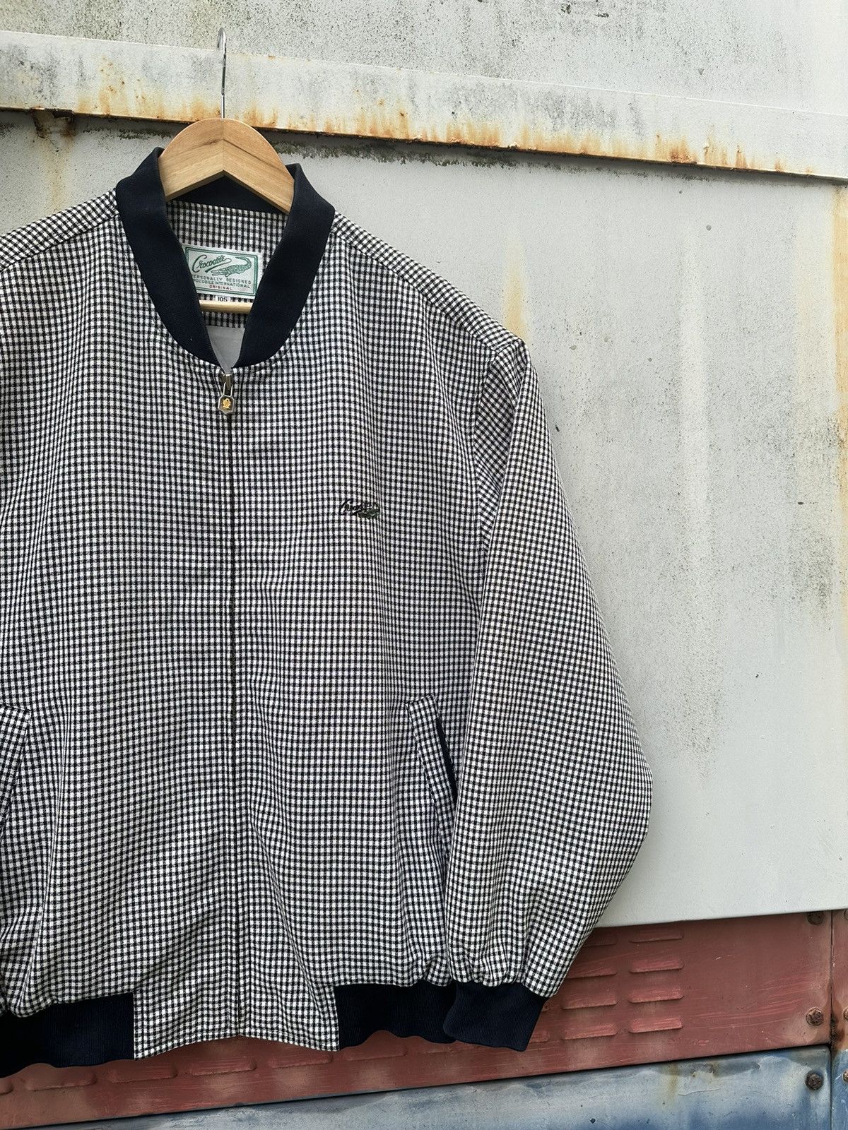 Vintage 👹Vintage Crocodile Classic Plaid Blue Bomber Jacket Size US L / EU 52-54 / 3 - 5 Thumbnail