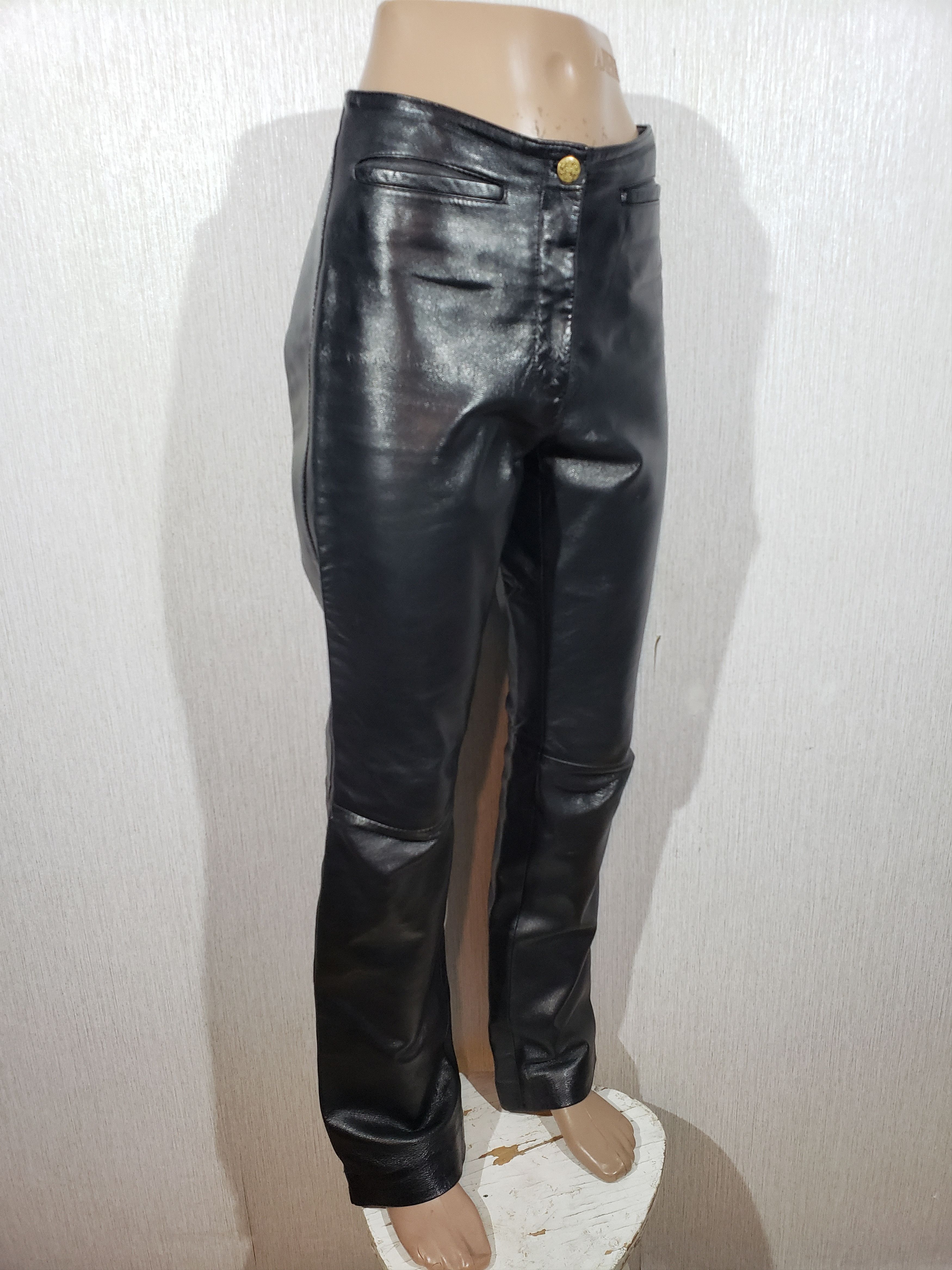 Genuine Leather Women's pants made of genuine leather. Size 34" / US 12 / IT 48 - 2 Thumbnail