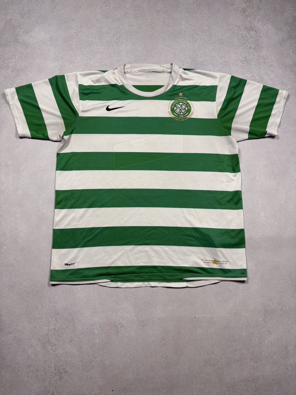 Nike Nike Celtic 2007 Lisbon Lions 40th Anniversary Home Jersey Size US XL / EU 56 / 4 - 1 Thumbnail