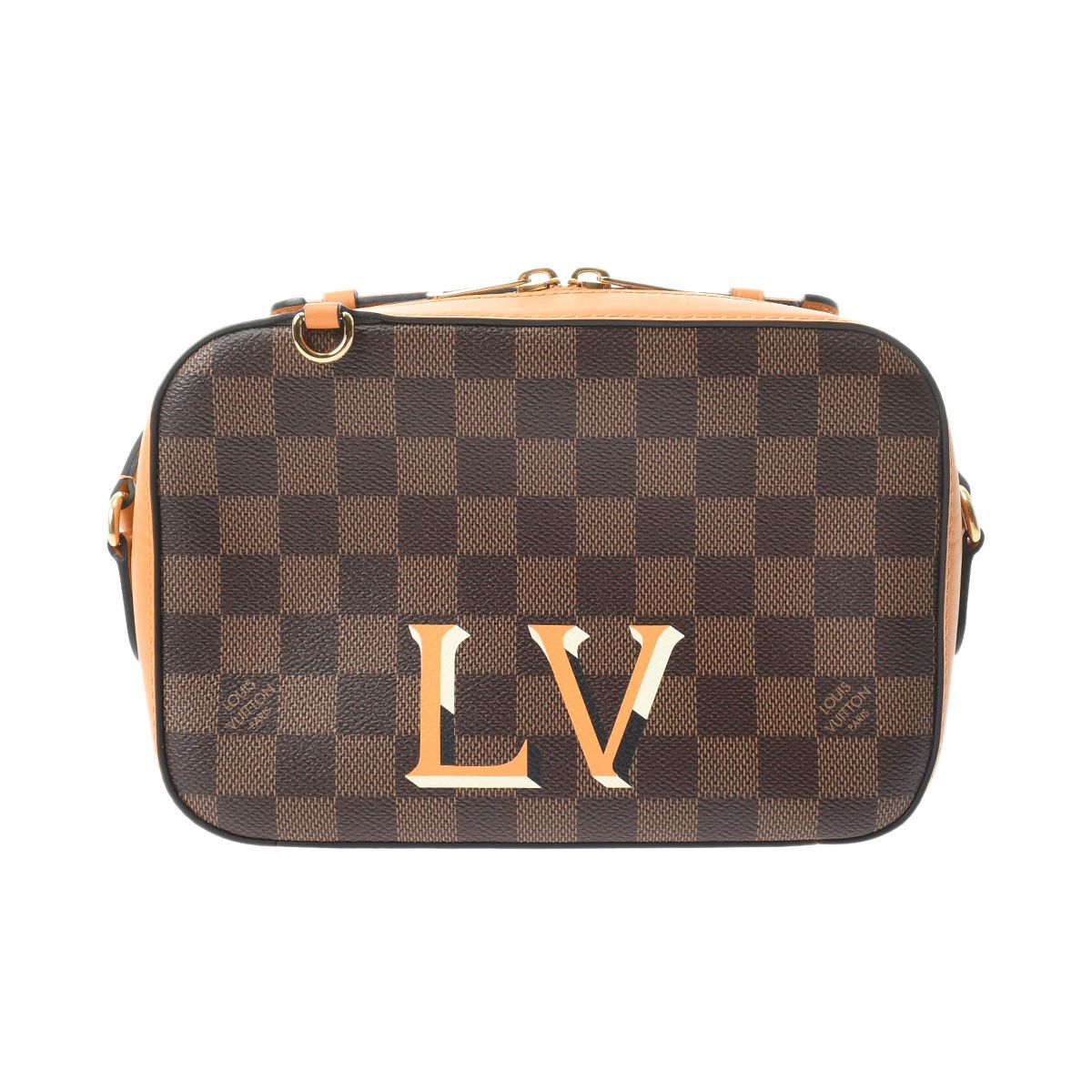 Louis Vuitton Damier Santa Monica Saffron Damier Canvas Shoulder Bag