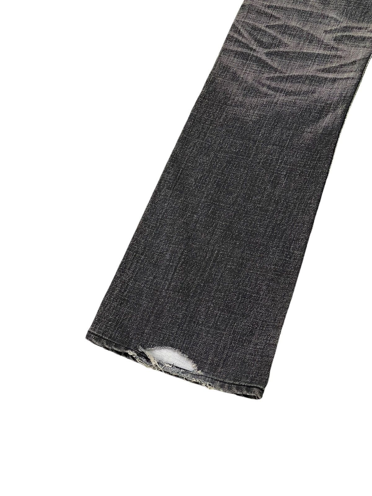 Japanese Brand Flare Jeans Blue Way Faded Thrash Distress Boot Cut 6🟦2 Size US 29 - 17 Thumbnail