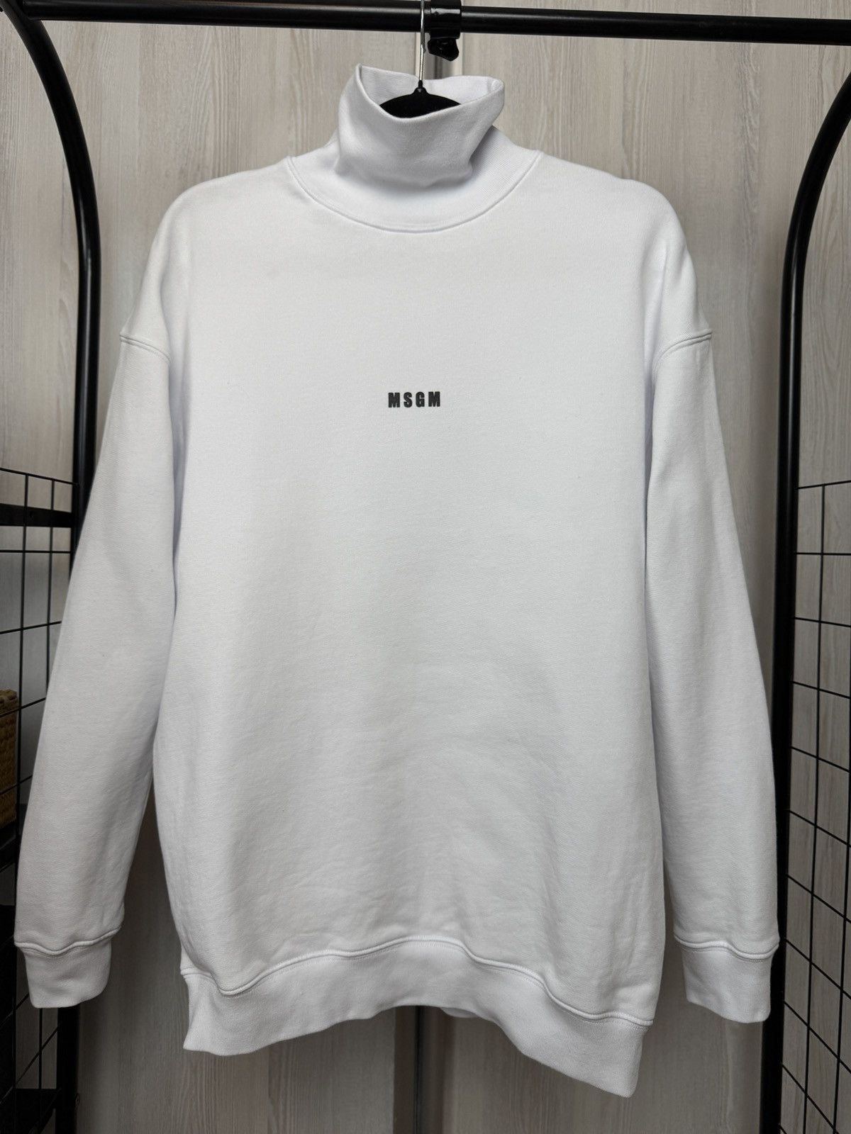 MSGM MSGM Milano white center logo turtleneck sweatshirt Size XS / US 0-2 / IT 36-38 - 2 Thumbnail