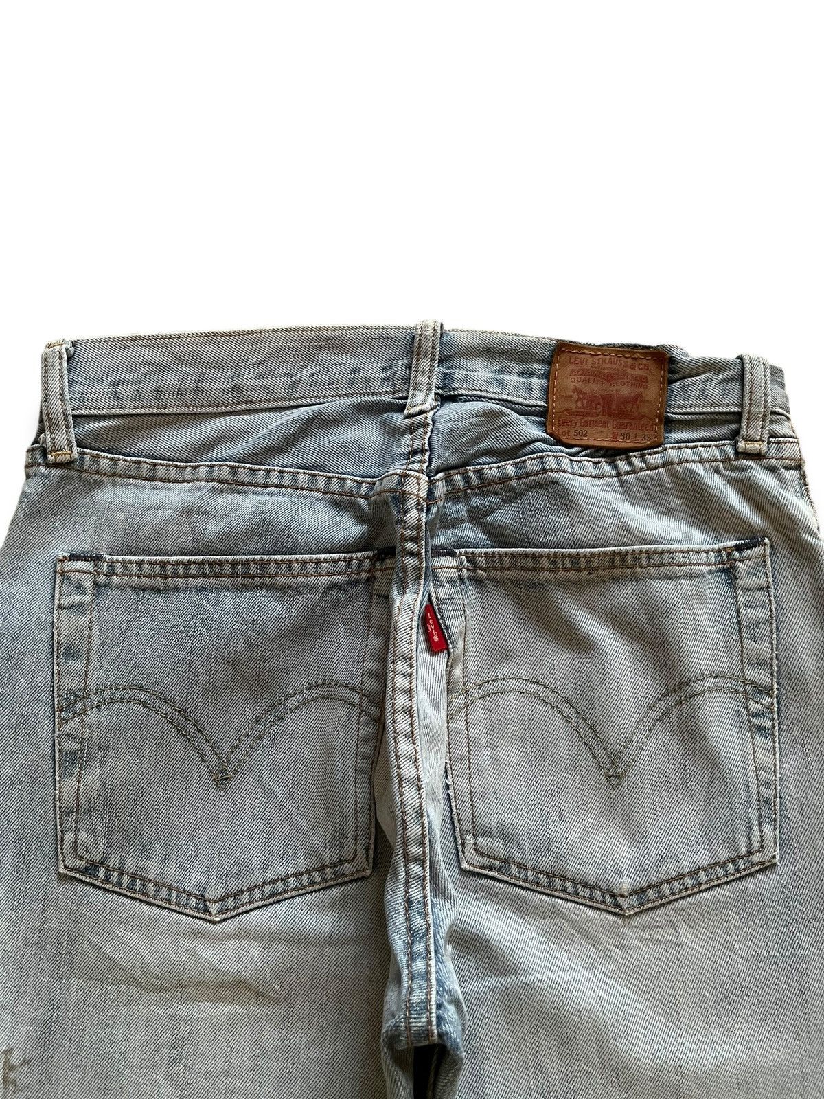 Levi's × Levi's Vintage Clothing Vintage 90s Levis 502 Light Wash Distressed Loose Jeans Size US 29 - 8 Thumbnail