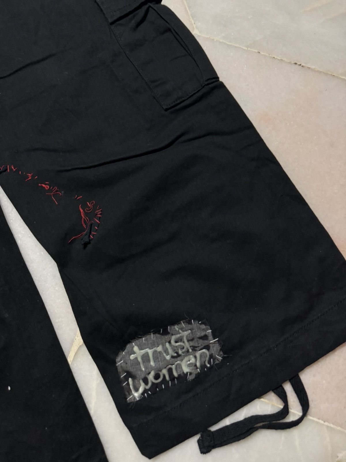 20471120 💥RARE💥NO BOUNDARIES PUNK POEM BONDAGE PARACHUTE CARGO TRAVIS Size US 33 - 17 Thumbnail