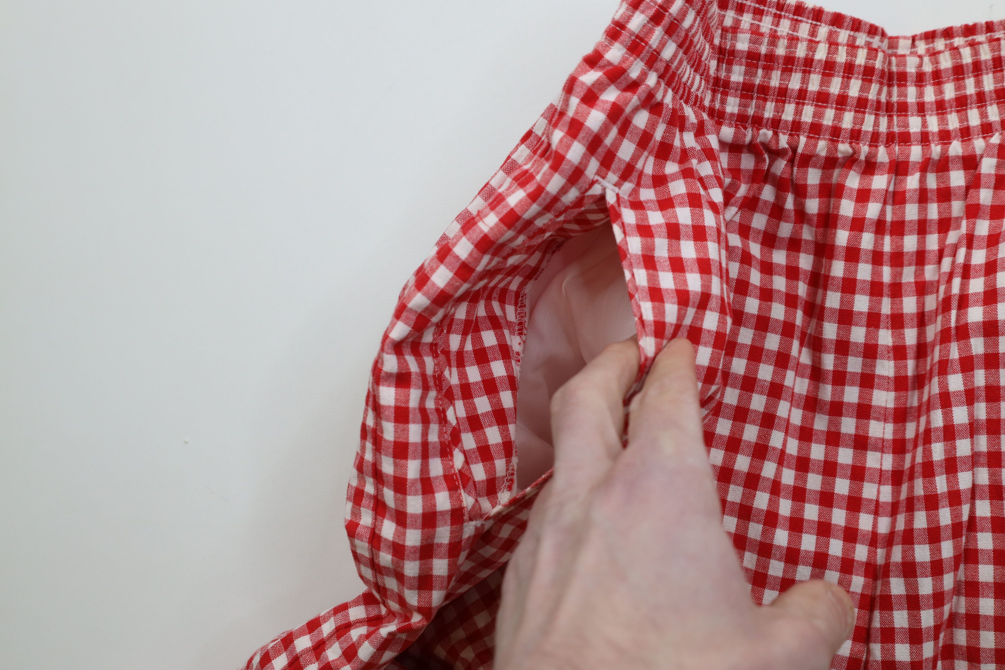 Vintage Vintage 90s Streetwear Country Western Shorts Gingham Red Size 28" / US 6 / IT 42 - 6 Thumbnail