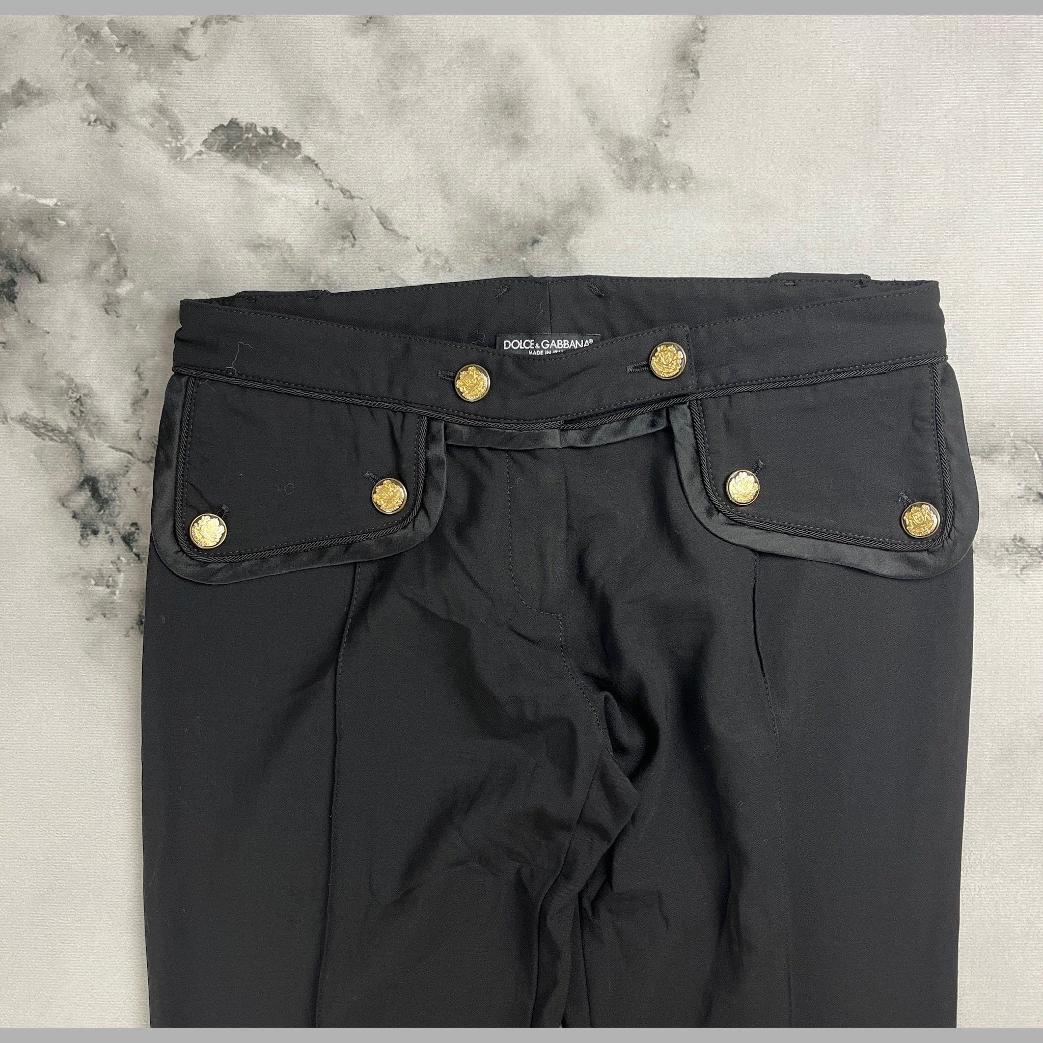 Dolce & Gabbana Pantaloni DOLCE & GABBANA Bottoni Oro – 44 IT Size US 30 / EU 46 - 2 Thumbnail