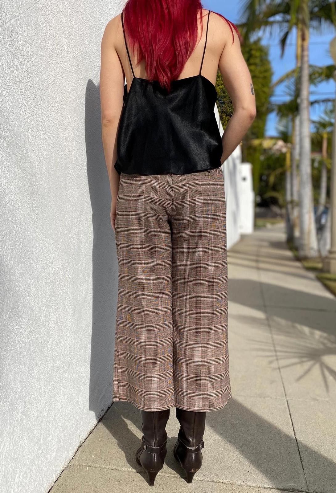 Vintage VTG Y2K Low Rise Plaid Capri Pants USA Made Embroidered 7/8 Size 30" / US 8 / IT 44 - 7 Thumbnail