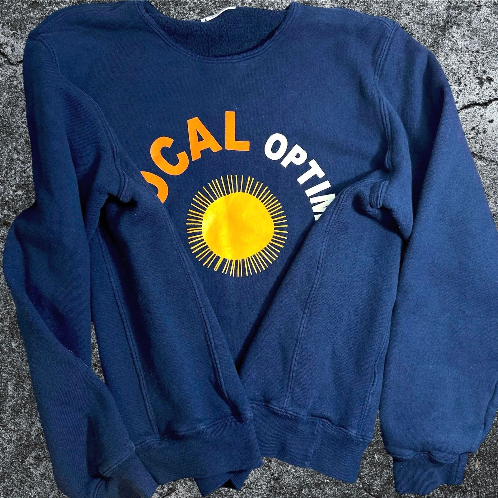 Madhappy •NEW• MadHappy Crewneck Local Optimist in Navy • Medium Size M / US 6-8 / IT 42-44 - 2 Thumbnail