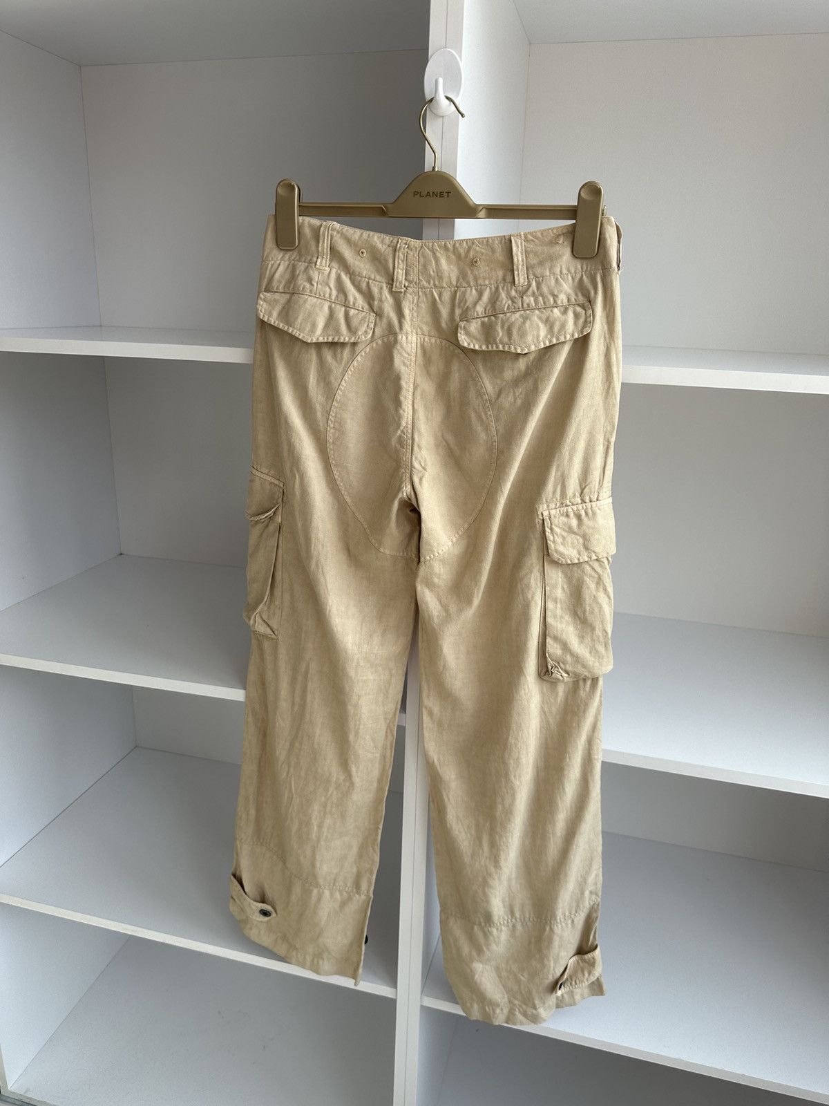 Vintage Vintage Polo Ralph Lauren Woman Linen Cargo Pants Size 30" / US 8 / IT 44 - 7 Thumbnail