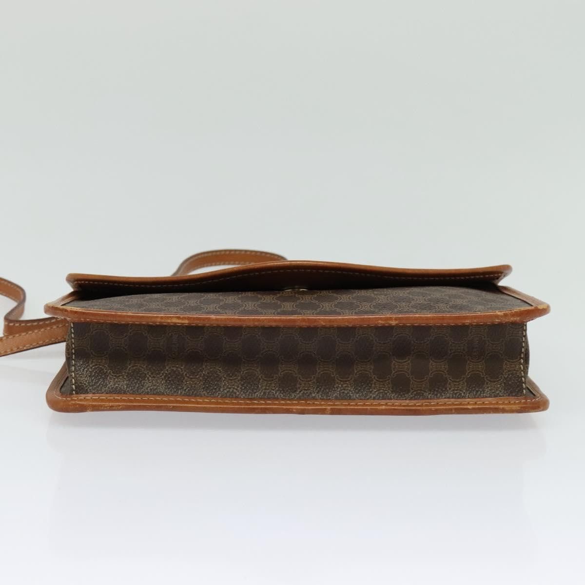 Celine CELINE Macadam Canvas Shoulder Bag Pvc Leather Brown Gold Size ONE SIZE - 9 Thumbnail