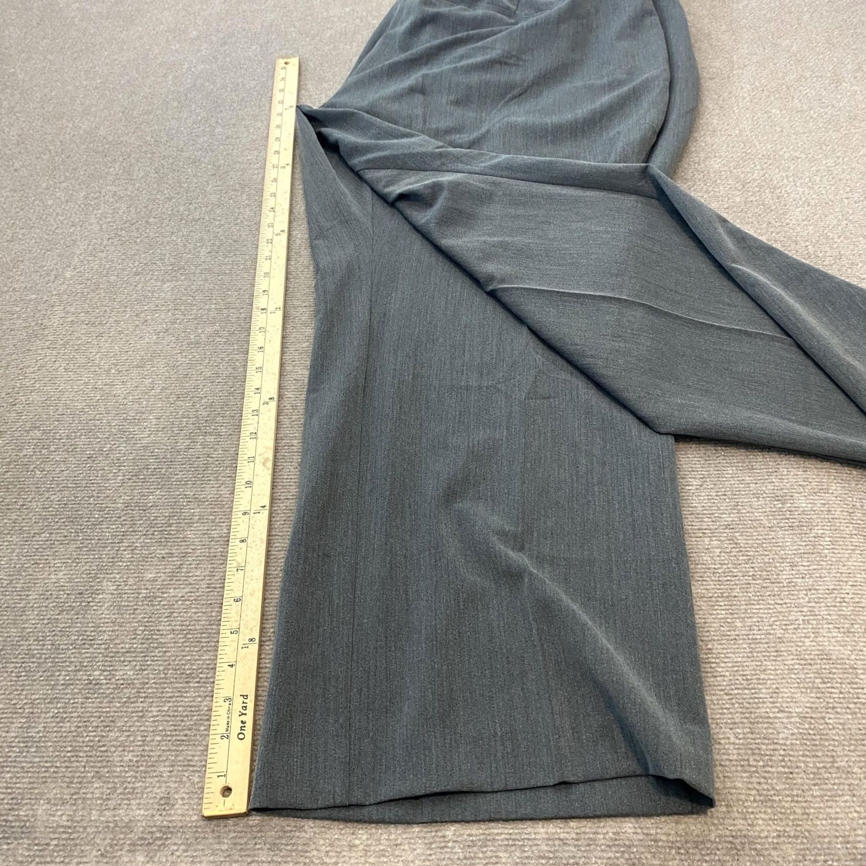 Vintage Lane Bryant Pants Womens 28 Gray Straight Leg The Perfect Drape Mid Rise Dress Pants Workwear Mens Size 28" / US 6 / IT 42 - 7 Thumbnail