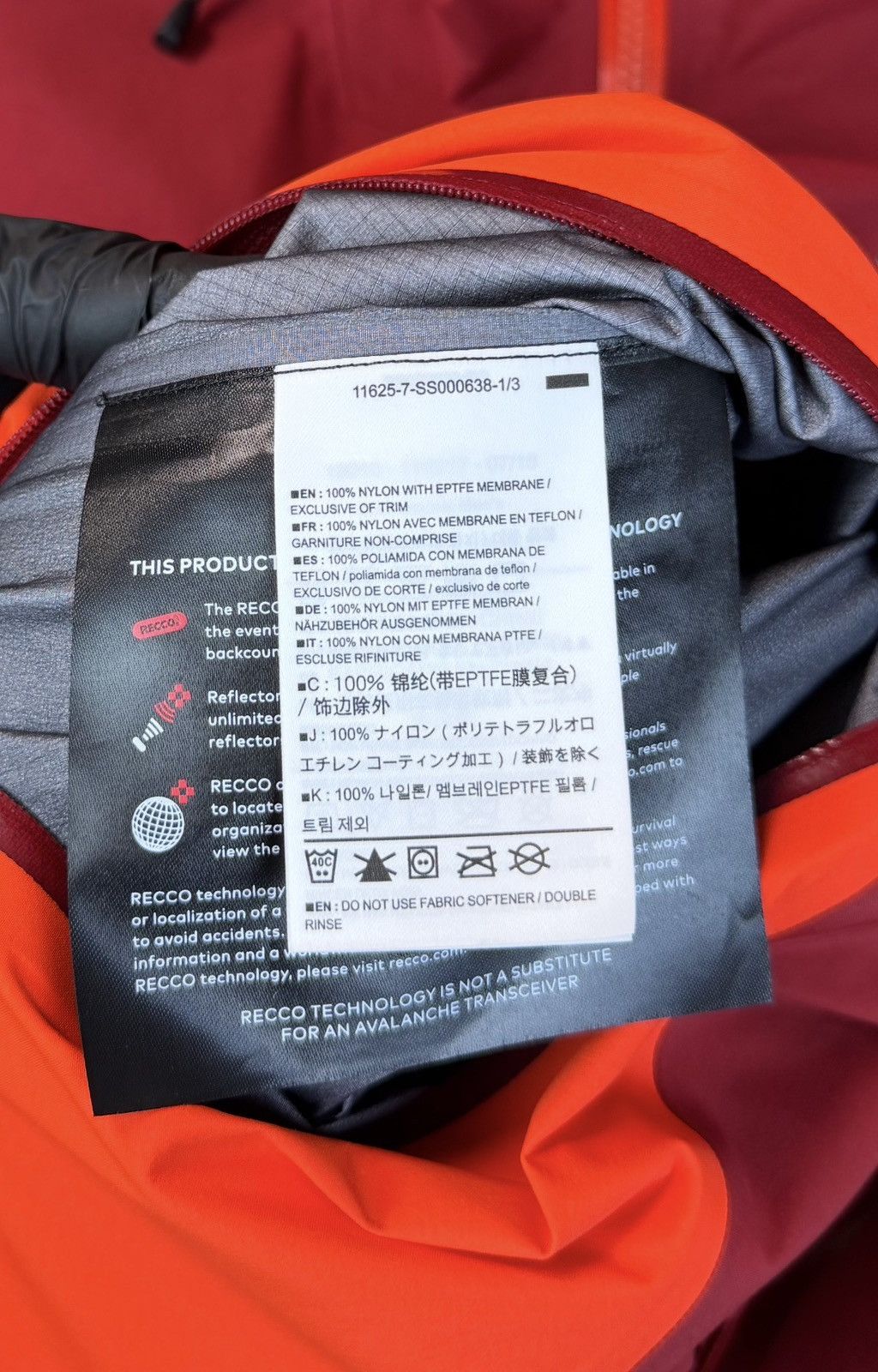 Arc'teryx Arcteryx rush jacket Red/Orange Large Goretex pro Recco Size US L / EU 52-54 / 3 - 24 Thumbnail