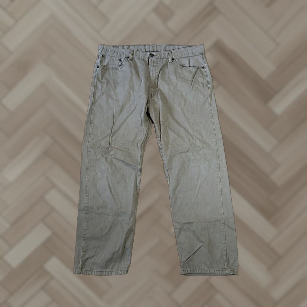 Levi's Levi's 505 Jeans Mens Straight Khaki Denim 40x30 Inseam 30 Regular Fit Size US 40 / EU 56 - 1 Thumbnail