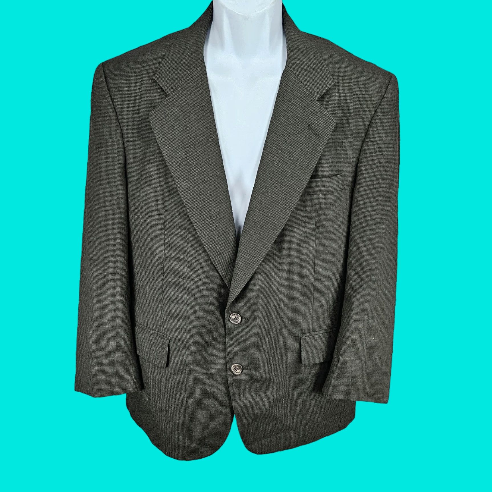 Jos. A. Bank Jos A Bank Green 100% Wool Blazer Sport Coat 42S 2 Button Business Express Size 42R - 1 Thumbnail