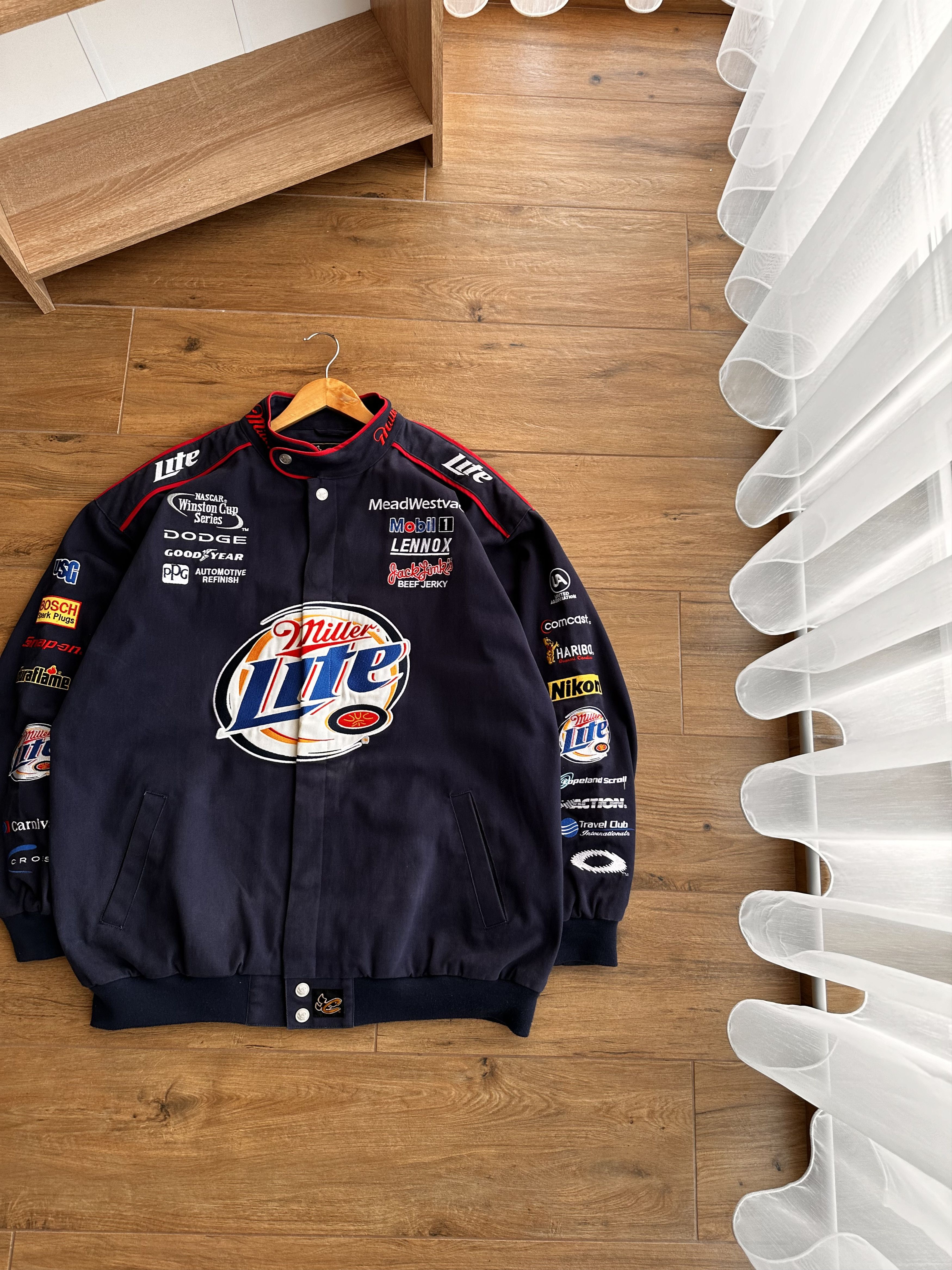 NASCAR Vintage Rusty Wallace NASCAR Miller Lite Chase Racing Jacket Size US XL / EU 56 / 4 - 2 Thumbnail