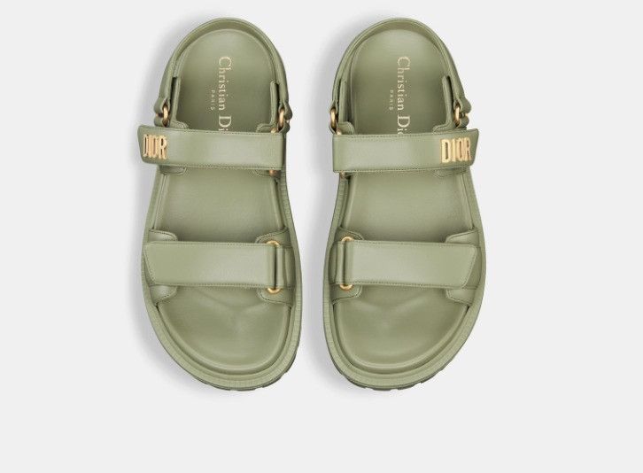 Dior o1w1db11124 Lambskin Dioract Sandals in Green Size US 6 / IT 36 - 3 Thumbnail
