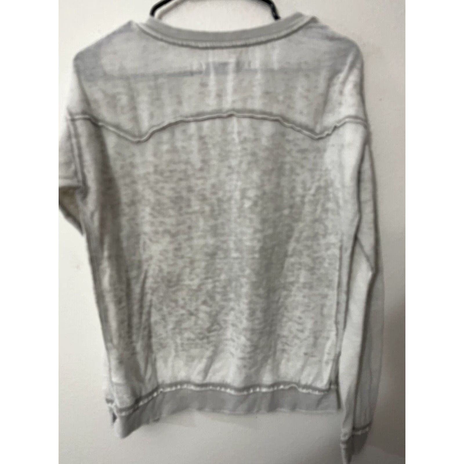 Guess VINTAGE G By GUESS Women Sweater M Gray Logo Long Sleeve V Neck Patch Shoulder Pullover Knit Casual Size M / US 6-8 / IT 42-44 - 2 Thumbnail