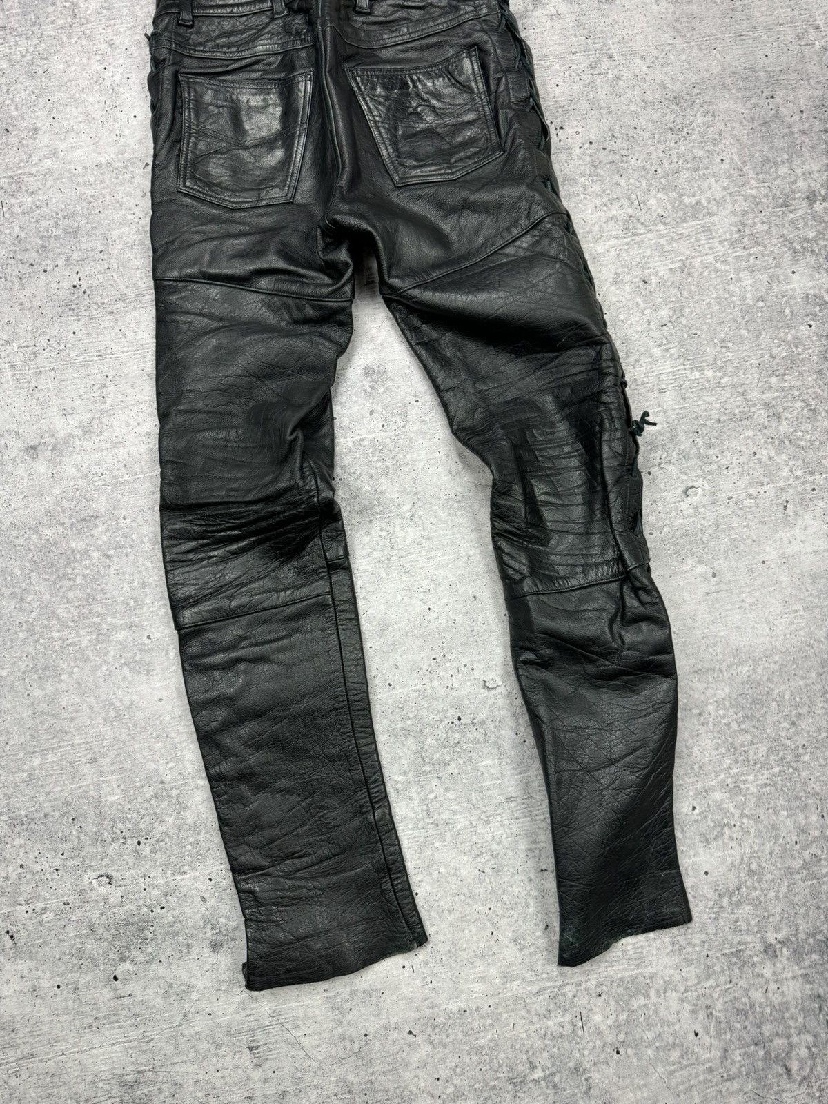Genuine Leather × Vintage Vintage 90’s Y2K Style Casual Cowboy Genuine Leather Pants Size US 30 / EU 46 - 17 Thumbnail