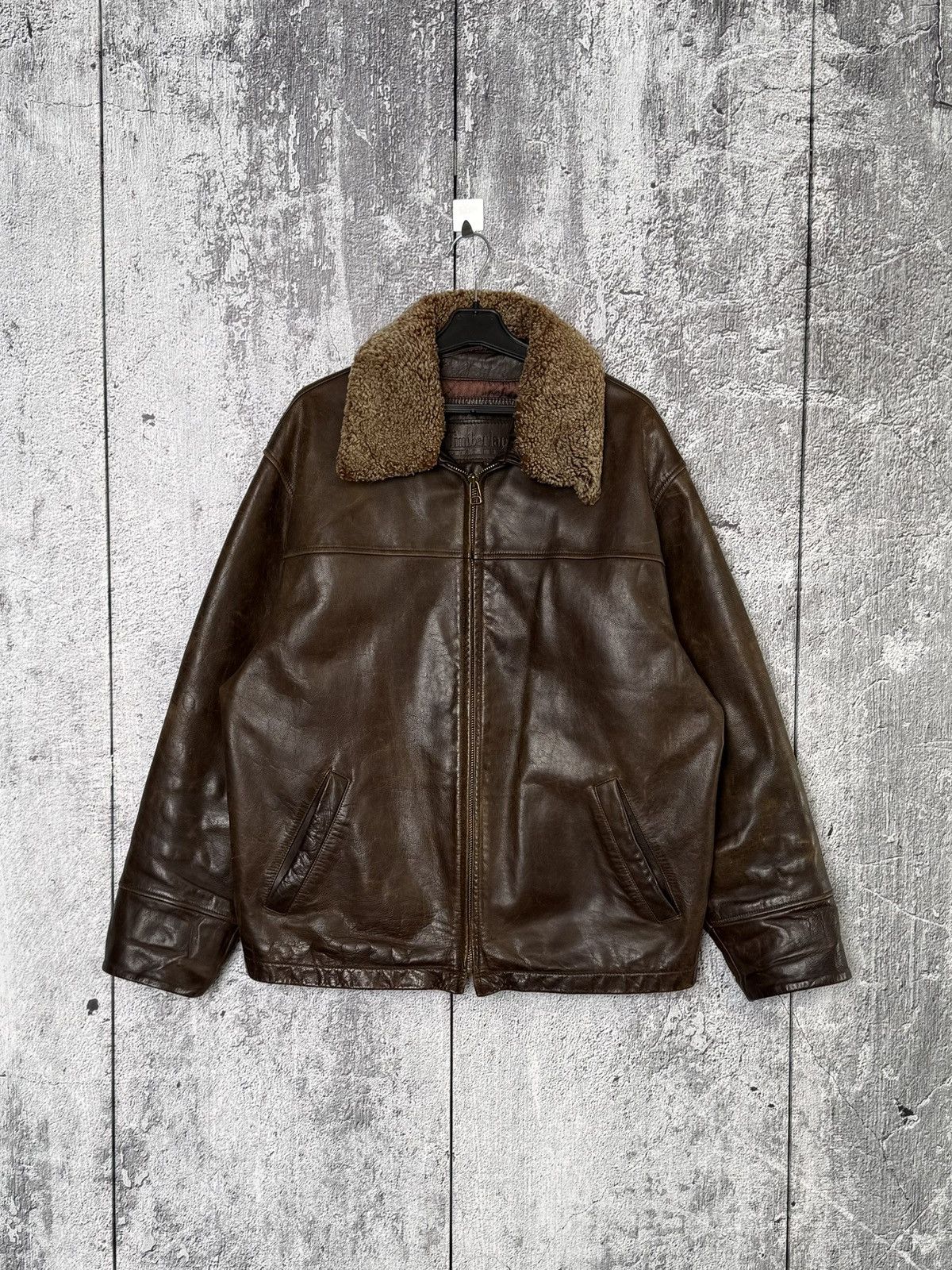 Timberland Vintage Timberland Leather Jacket Brown Shearling Collar Size US M / EU 48-50 / 2 - 1 Thumbnail