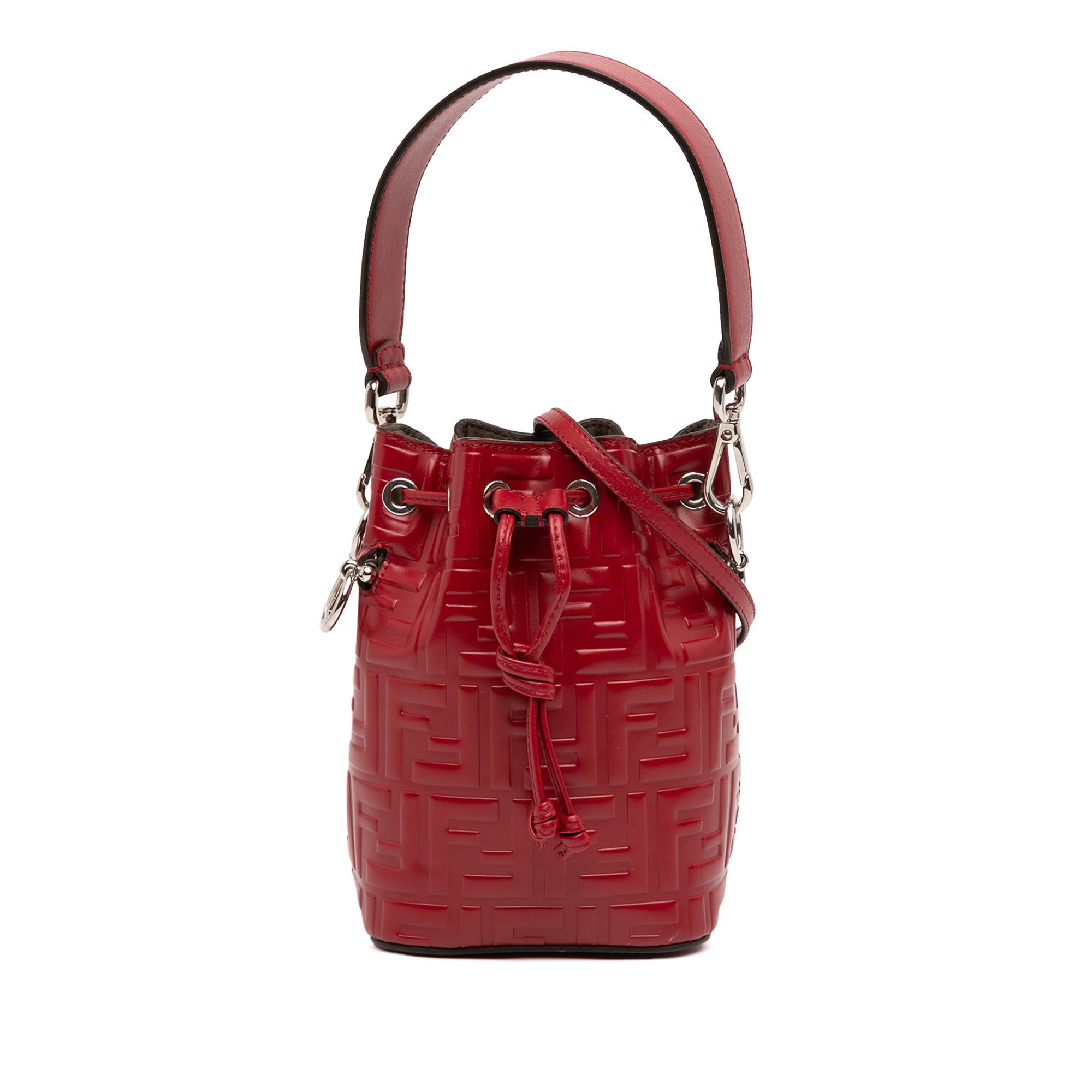 Fendi Mini Zucca Embossed Leather Mon Tresor Bucket Bag Size ONE SIZE - 1 Thumbnail