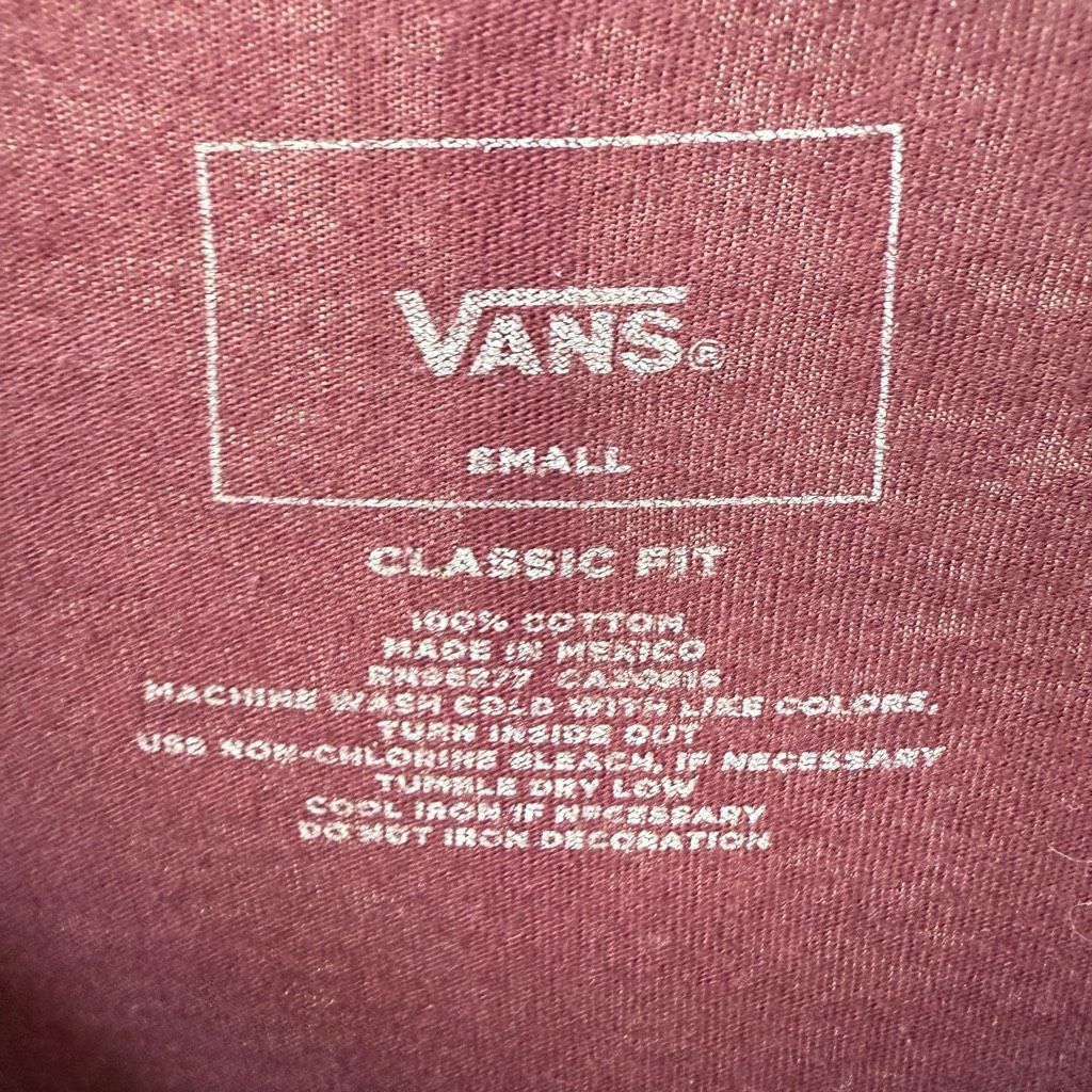 Vans Vans Burgundy Long Sleeve Logo Checkerboard Tshirt S Size US S / EU 44-46 / 1 - 5 Thumbnail