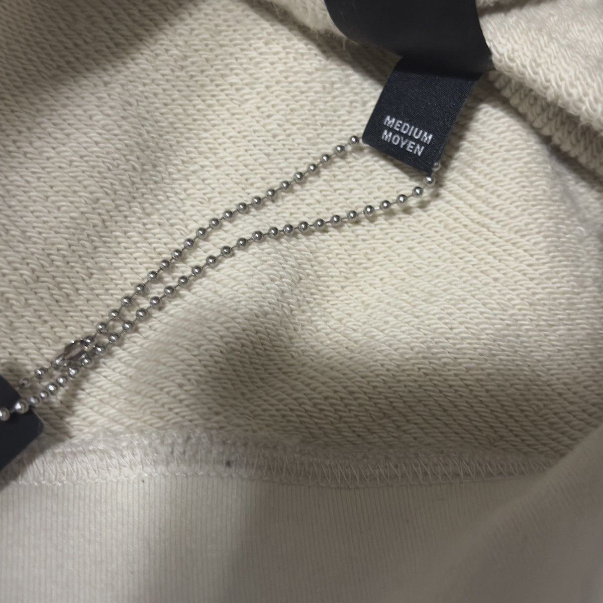 Amiri 'AMIRI' Beige Staggered Hoodie Size US M / EU 48-50 / 2 - 5 Thumbnail