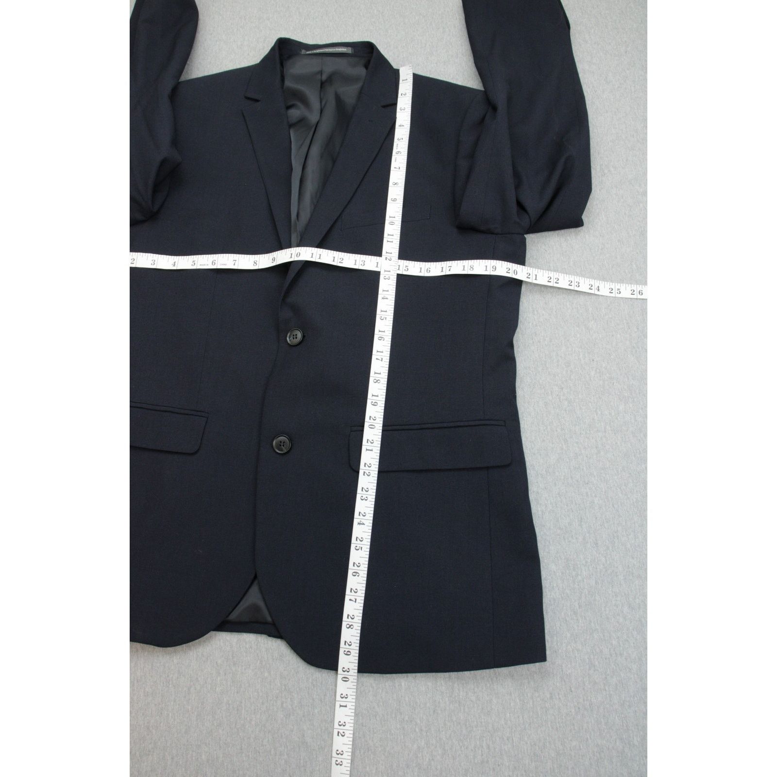 H&M H&M Blazer Mens 42R Blue Slim Fit 2 Button Single Breast Size 42R - 9 Thumbnail