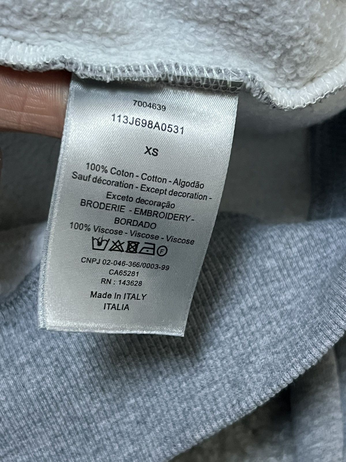 Dior Dior CD Icon Hoodie Grey Cotton Fleece Size US M / EU 48-50 / 2 - 10 Thumbnail
