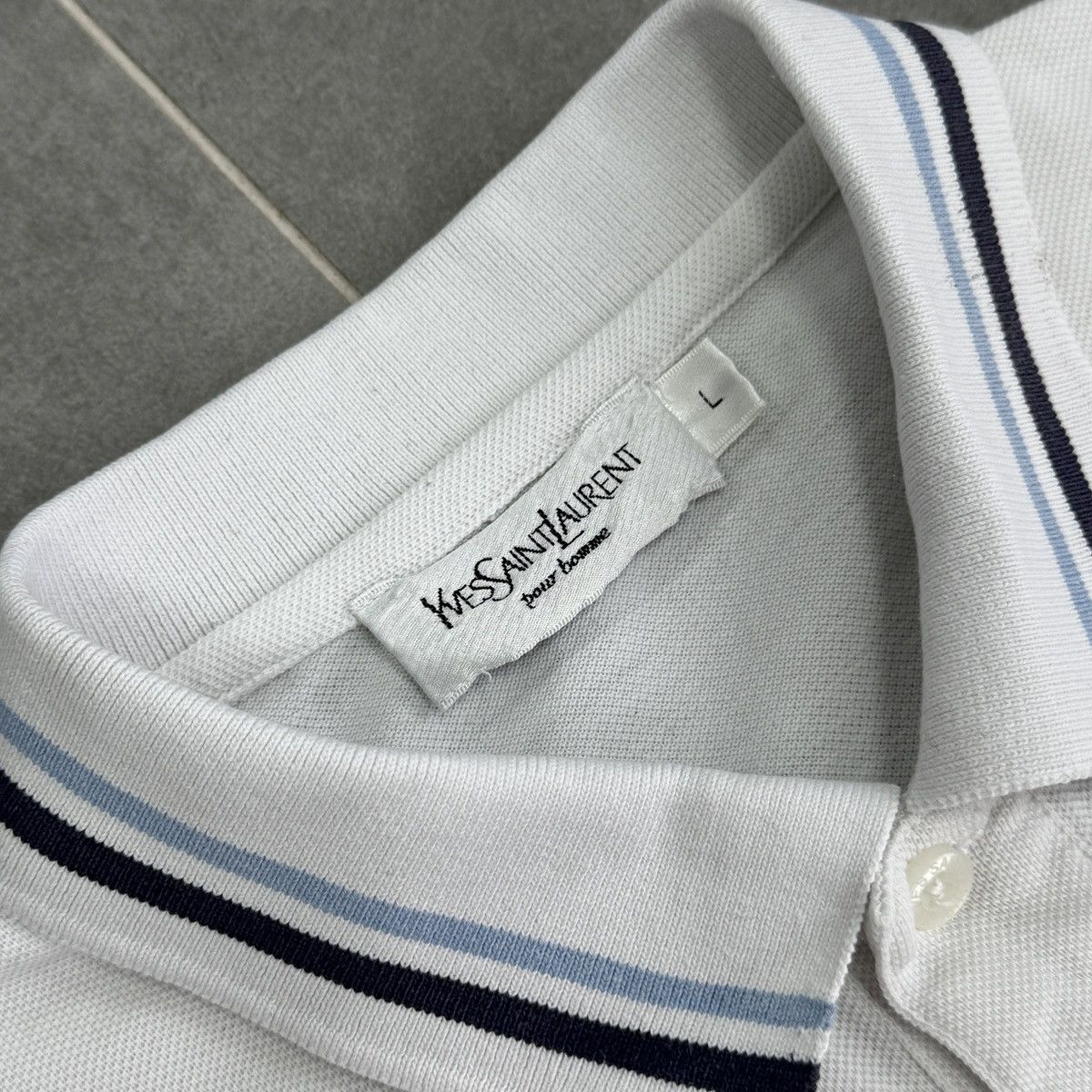 Yves Saint Laurent Yves Saint Laurent YSL Pour Homme Polo Shirt Men Size L Size US L / EU 52-54 / 3 - 18 Thumbnail