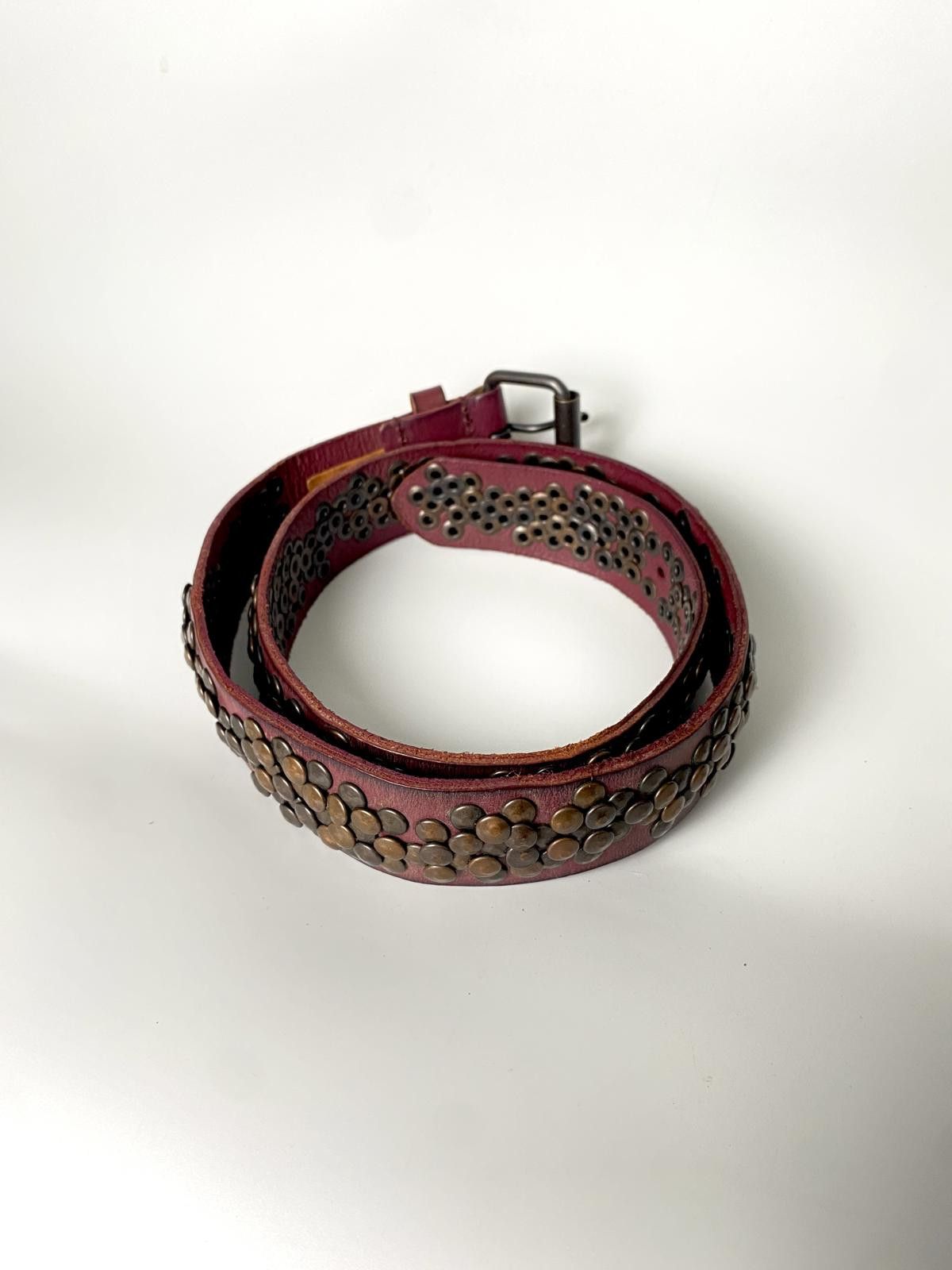 Freeman T. Porter Freeman T Porter Vtg Style Studded Genuine Red Leather Belt Size ONE SIZE - 7 Thumbnail
