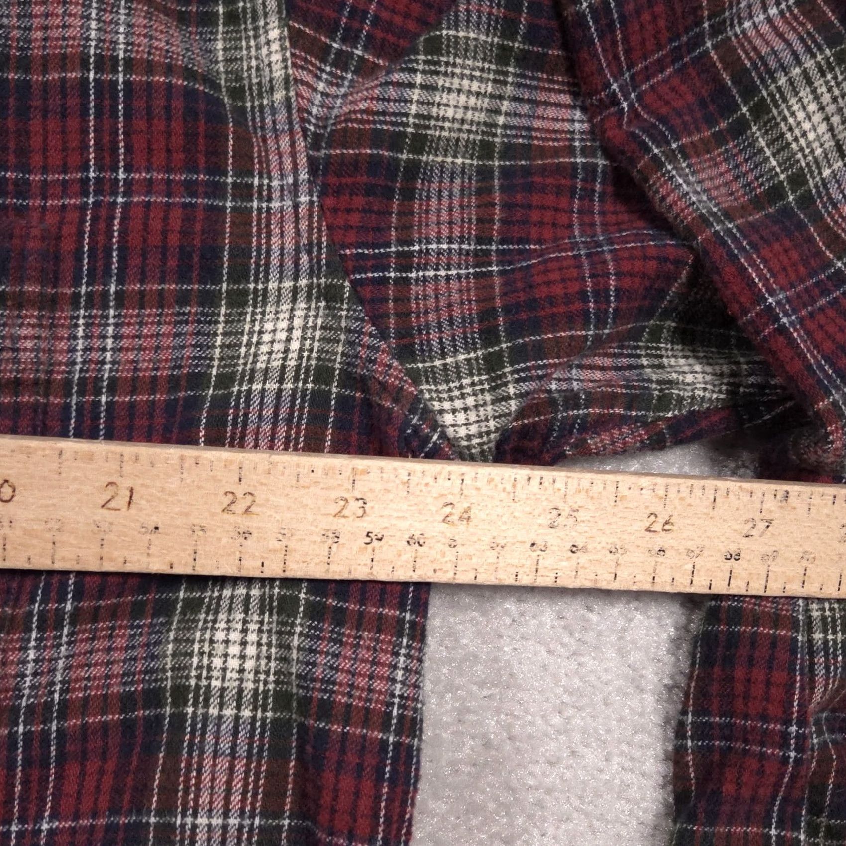 Savane Savane Shirt Plaid Button-Down Long Sleeve Red Cotton Flannel Wool? No, Cotton. Large Mens Regular Fit Outdoor Casual Workwear Travel Size US L / EU 52-54 / 3 - 7 Thumbnail