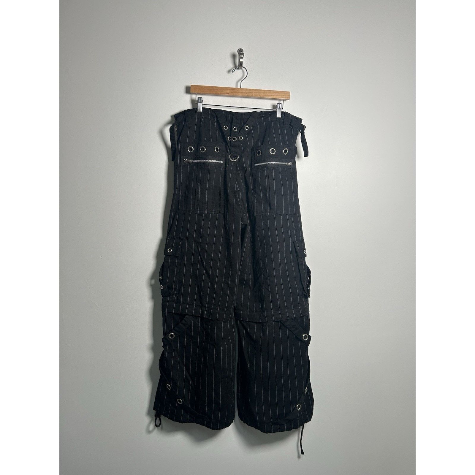 Tripp NYC Tripp NYC Godfather Chain Stripe Pants In White/ Black Large Size 36" / US 14 / IT 50 - 11 Thumbnail