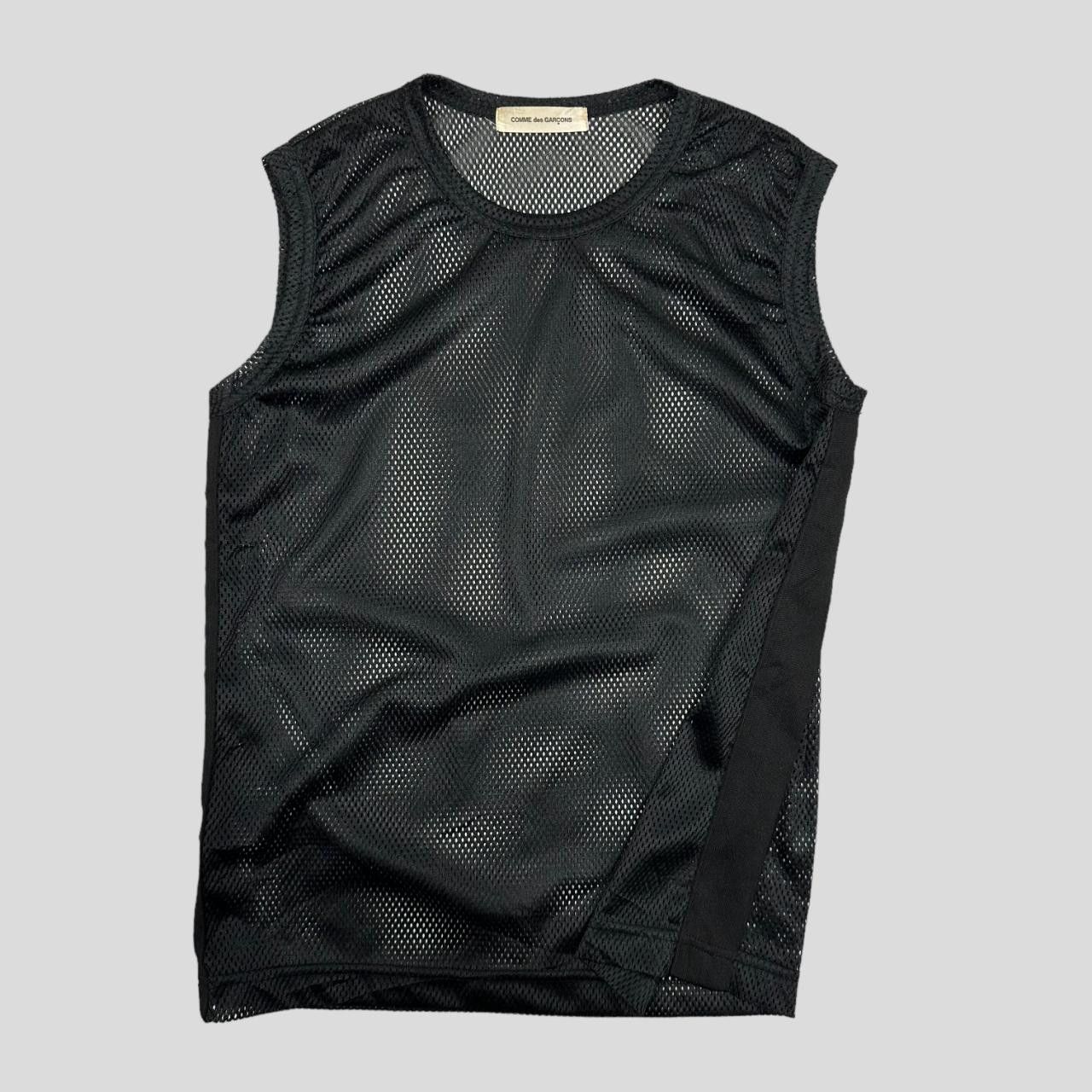 image of Comme Des Garcons Cdg 00’S Mesh Stretch Panelled Sport Top - 6-8 in Black, Women's (Size Small)