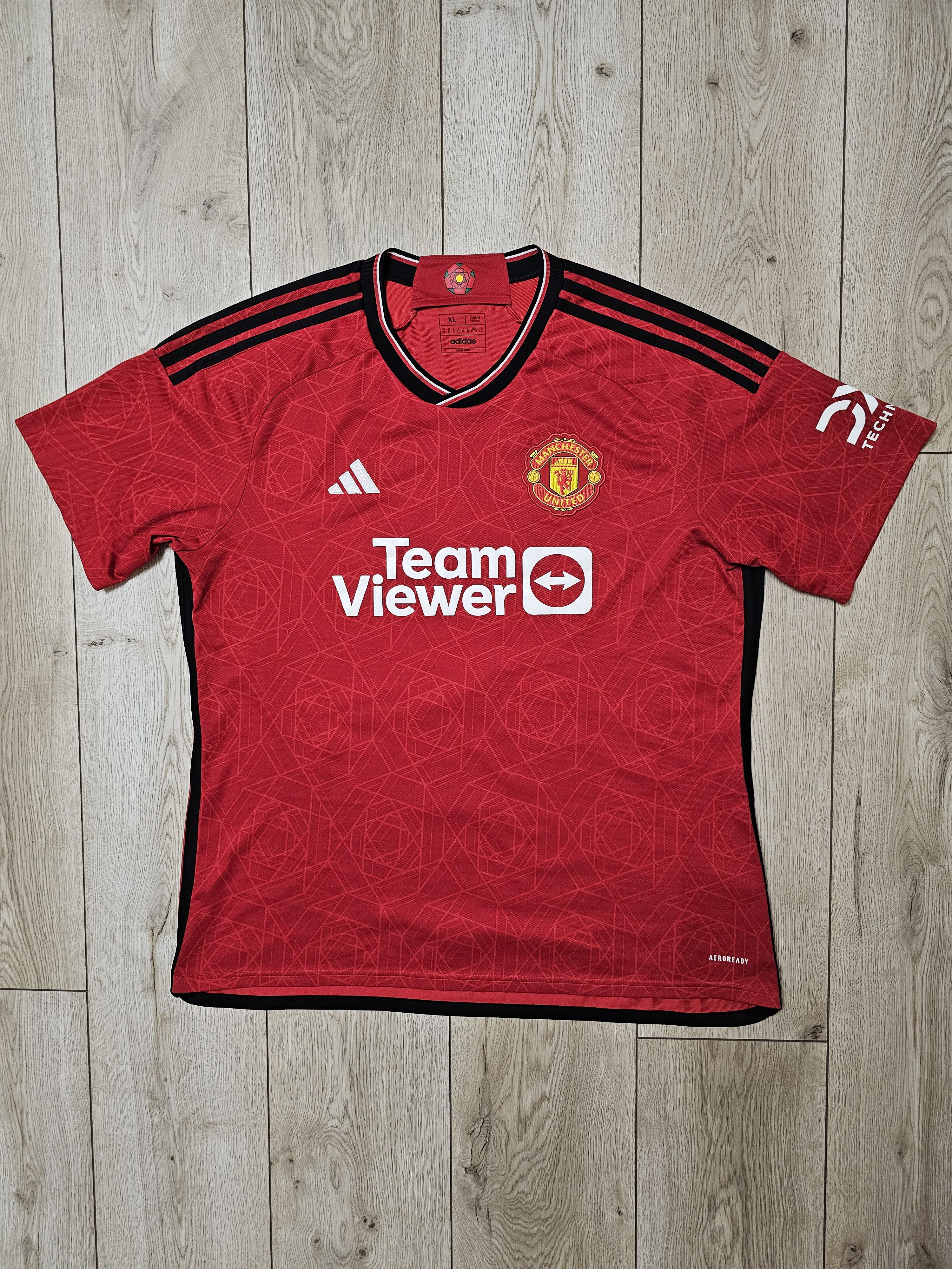 Adidas × All Sport MANCHESTER UNITED 2023 2024 HOME FOOTBALL SOCCER JERSEY Size US XL / EU 56 / 4 - 1 Thumbnail