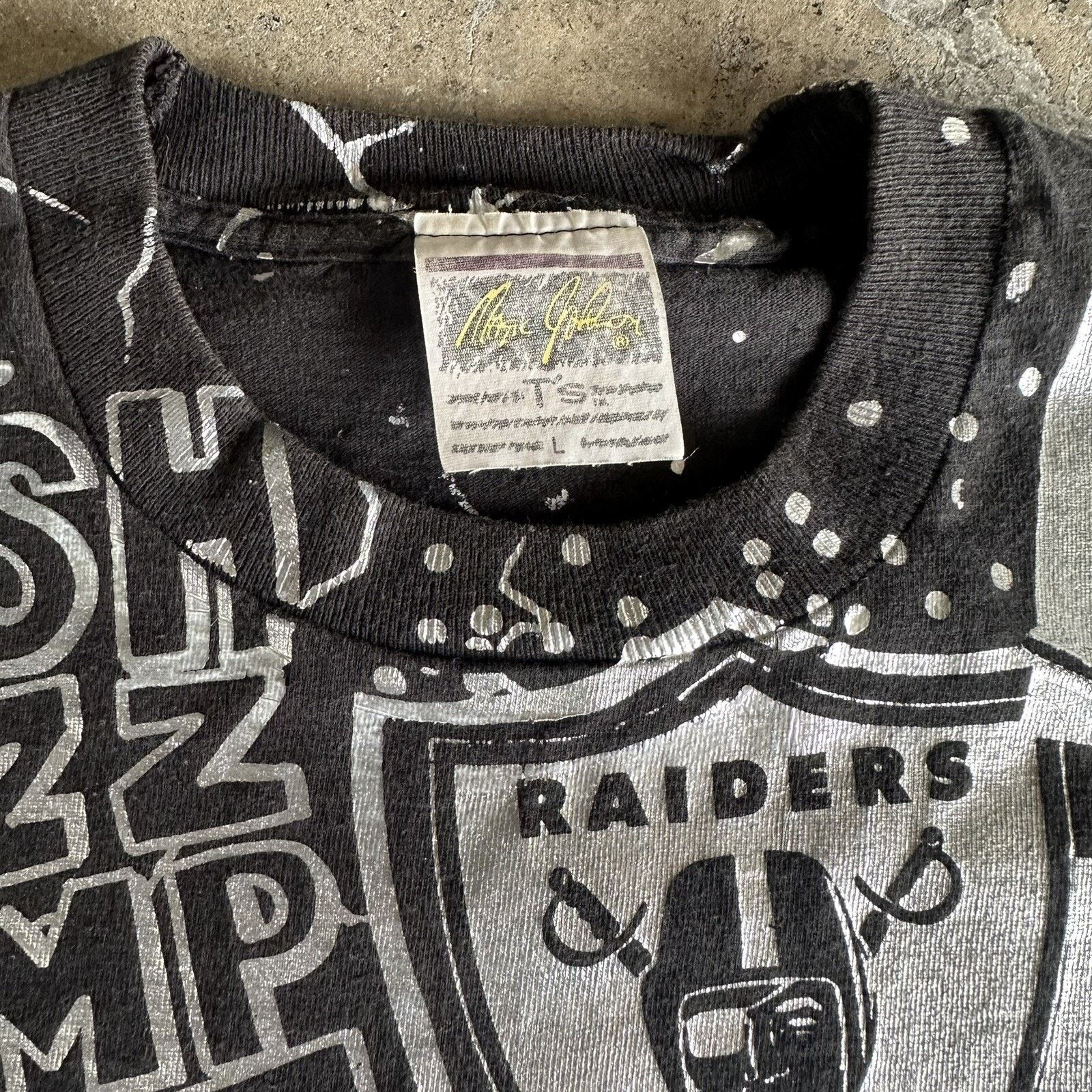 NFL × Vintage Vintage 90s Magic Johnson Los Angeles Raiders AOP T-Shirt Size US XL / EU 56 / 4 - 3 Thumbnail