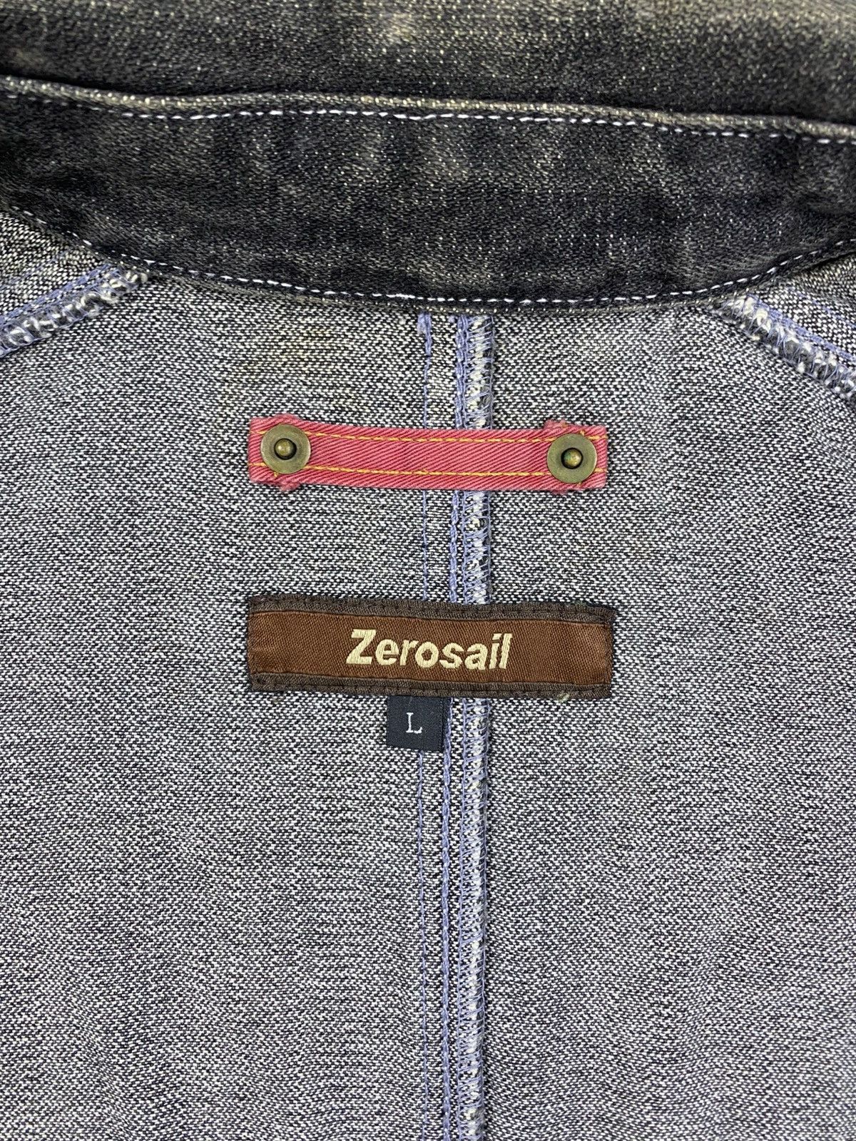 Japanese Brand Vintage Zerosail Double Collar Denim Style Jacket Size US M / EU 48-50 / 2 - 10 Thumbnail