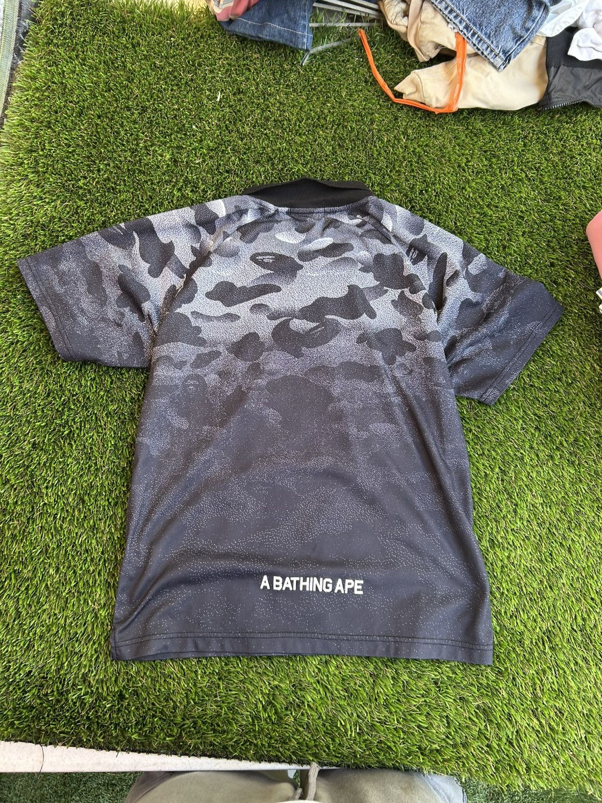 Bape BAPE Quarter Zip Camo Gradient Jersey Short Sleeve Top Size US M / EU 48-50 / 2 - 3 Thumbnail