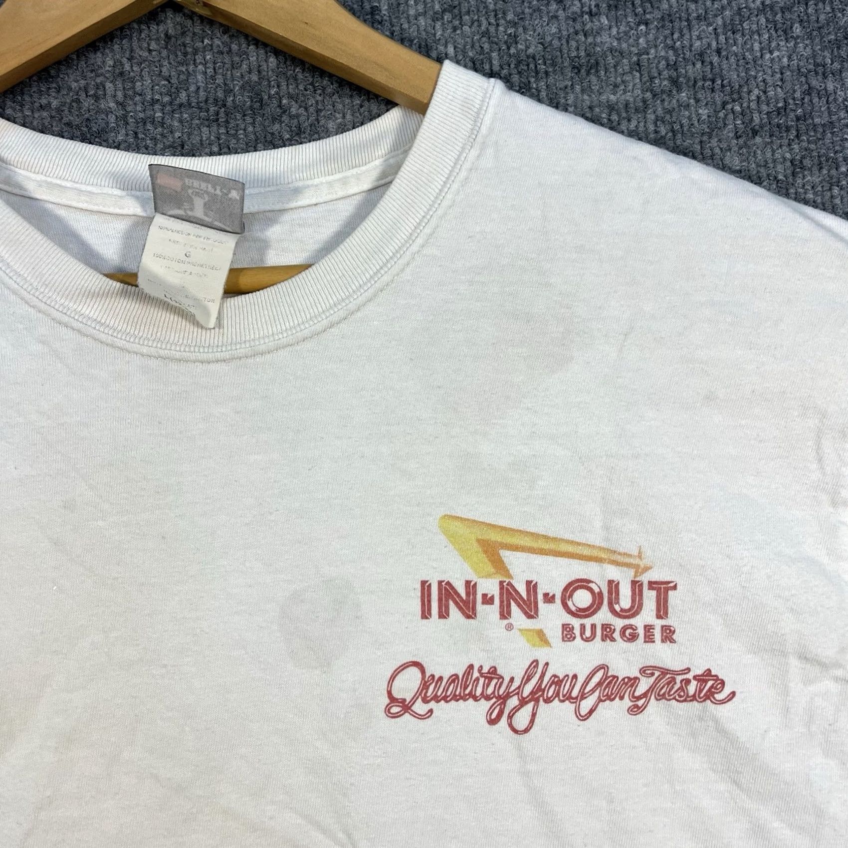 Hanes Hanes Shirt Mens L White Out Burger California Beefy Vtg Promo Tee Size US L / EU 52-54 / 3 - 5 Thumbnail