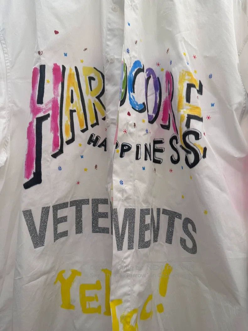 Vetements Vetements White Graffiti Shirt Size US M / EU 48-50 / 2 - 3 Thumbnail