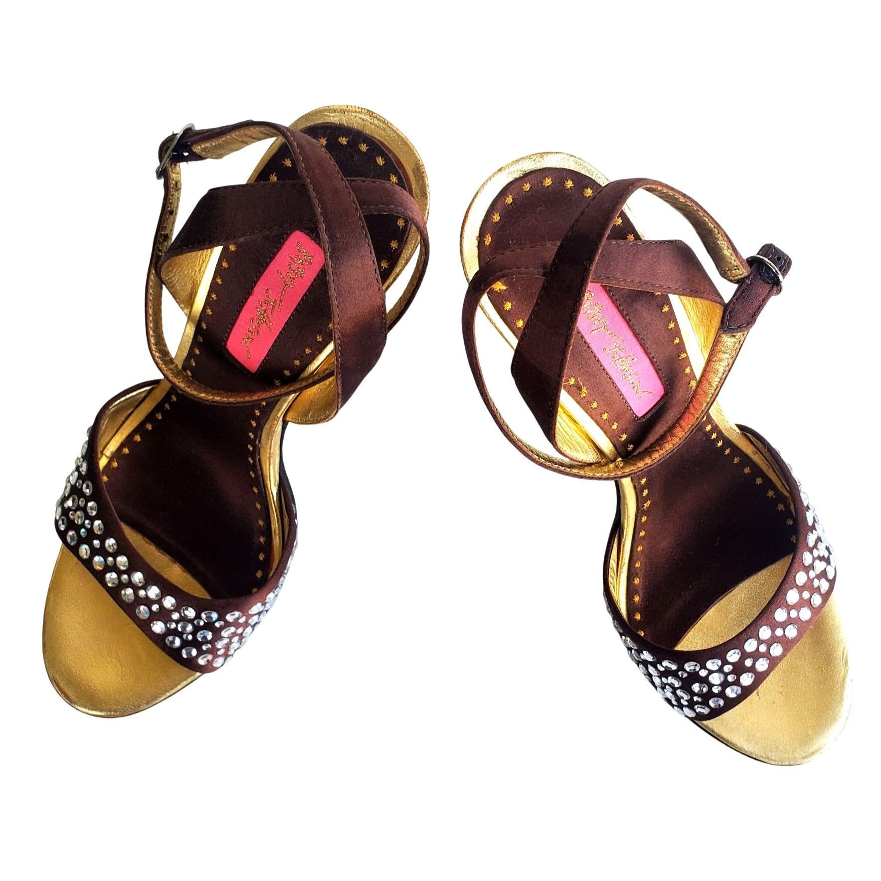 Betsey Johnson Betsey Johnson Cristie Platform Heels 7 Strappy Rhinestone B Size US 7 / IT 37 - 2 Thumbnail