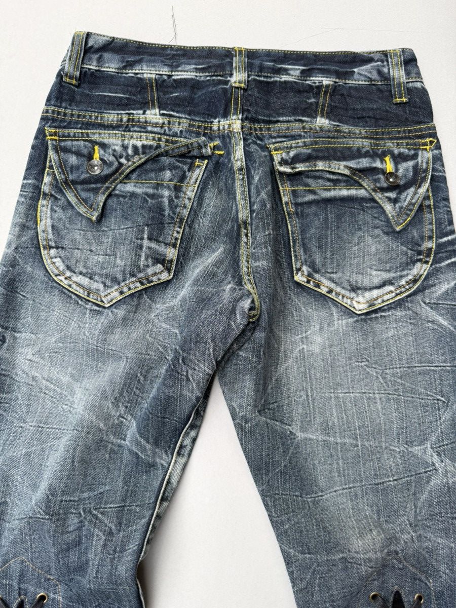 Japanese Brand Blow by Blue lace up flare jeans Size US 30 / EU 46 - 7 Thumbnail