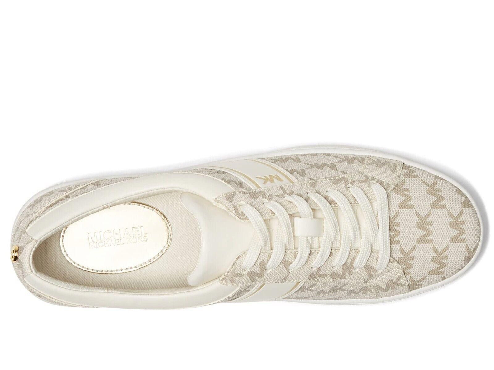Michael Kors Womens Michael Kors Juno Stripe Lace-Up Shoe Vanilla 9 M NEW Size US 9 / IT 39 - 5 Thumbnail