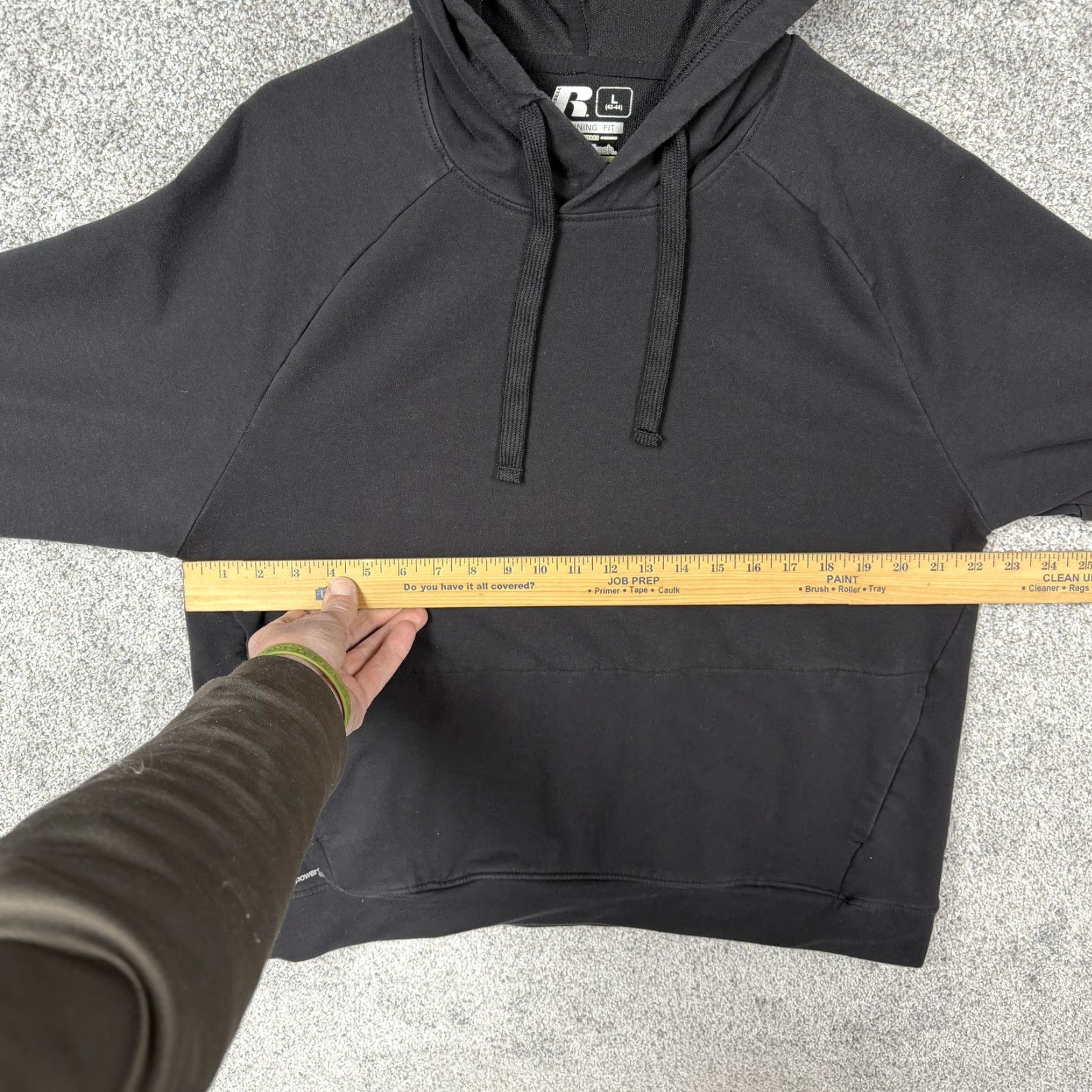 Vintage Russell Hoodie Mens Large Black Training Fit Pullover Sweatshirt Gym Athletic Size US L / EU 52-54 / 3 - 4 Thumbnail